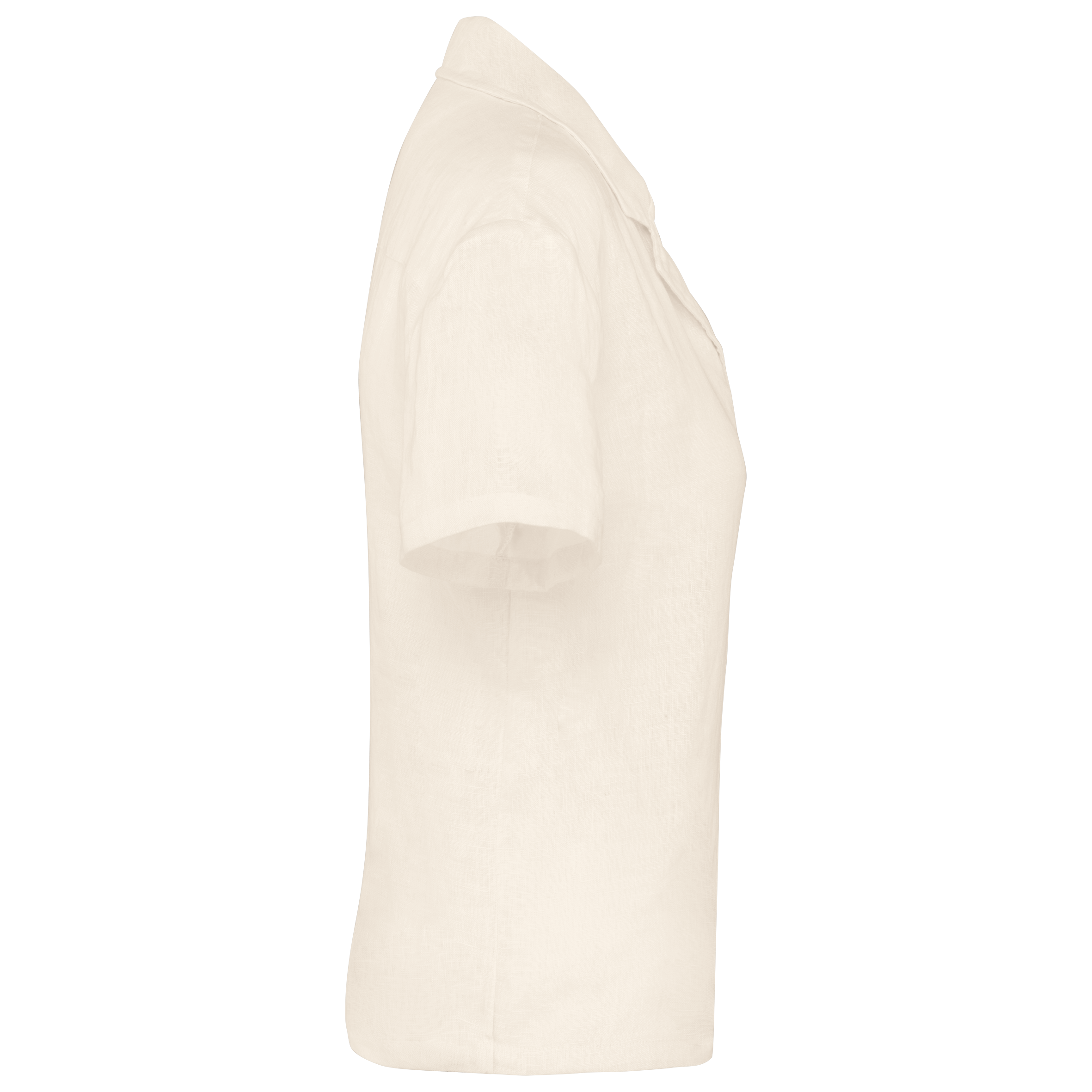 Chemise à col bowling manches courtes en lin femme - Image 10