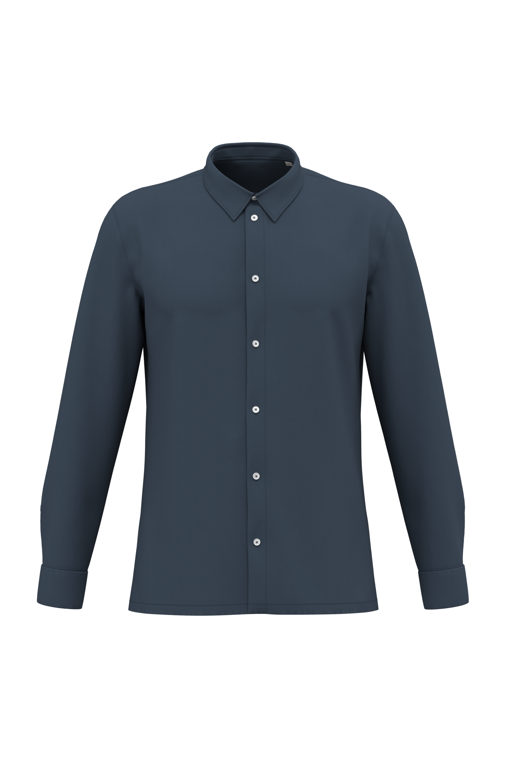 Chemise écoresponsable délavée en maille piquée homme