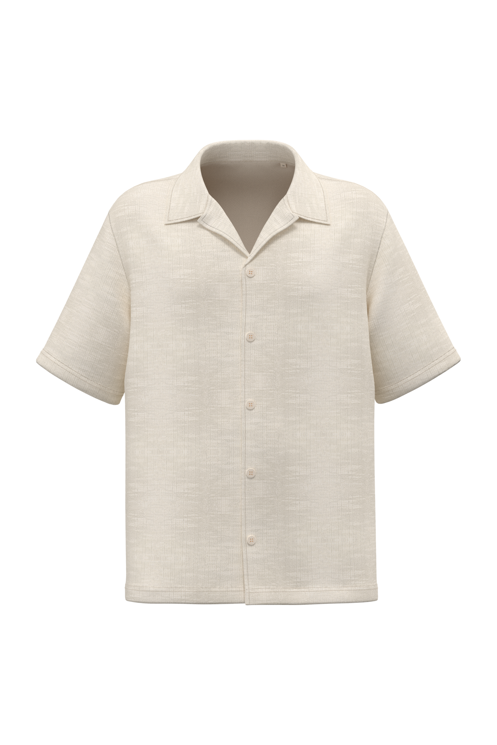 Camisa texturizada de manga corta para hombre