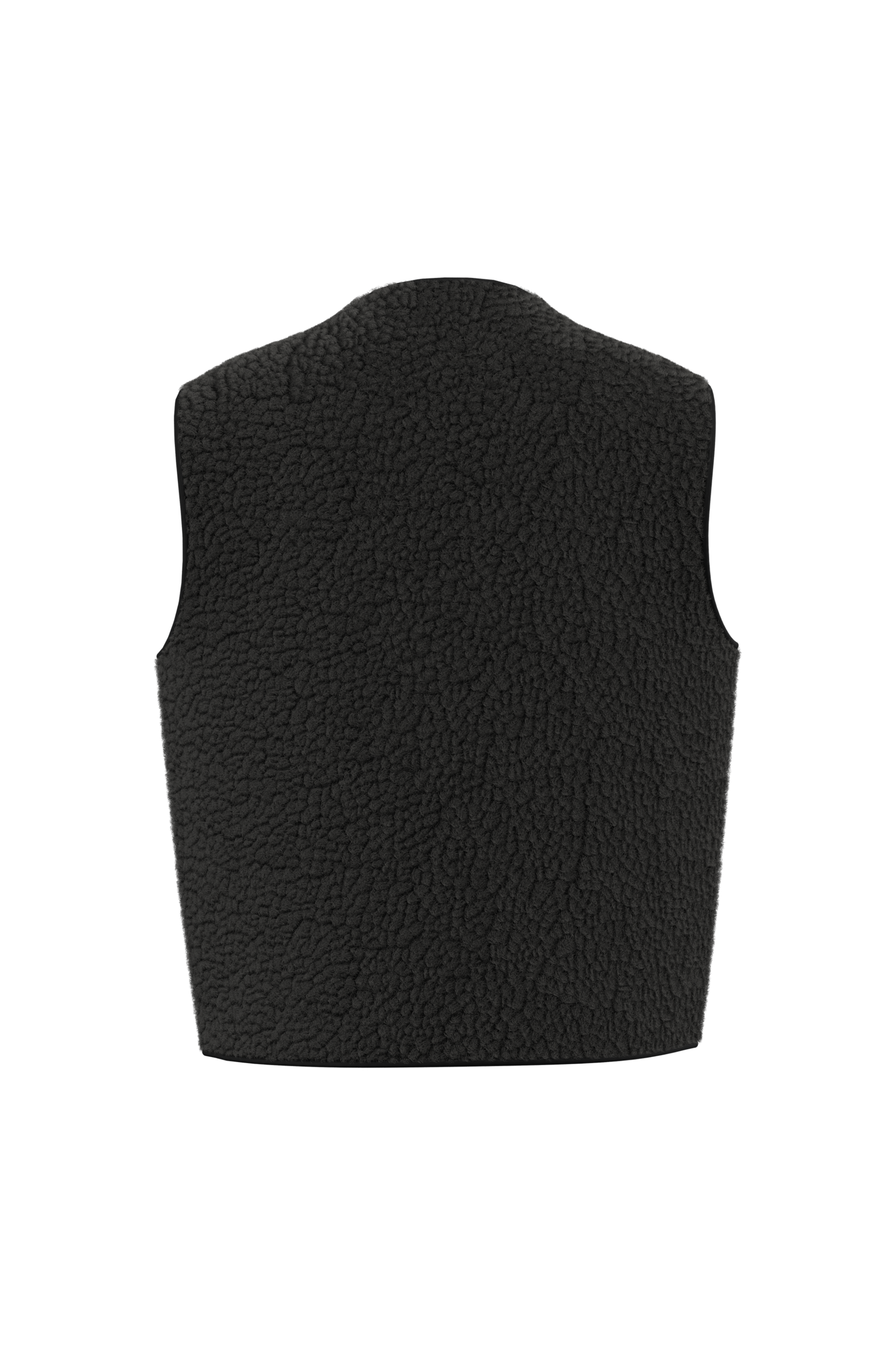 Colete em sherpa de senhora - Black