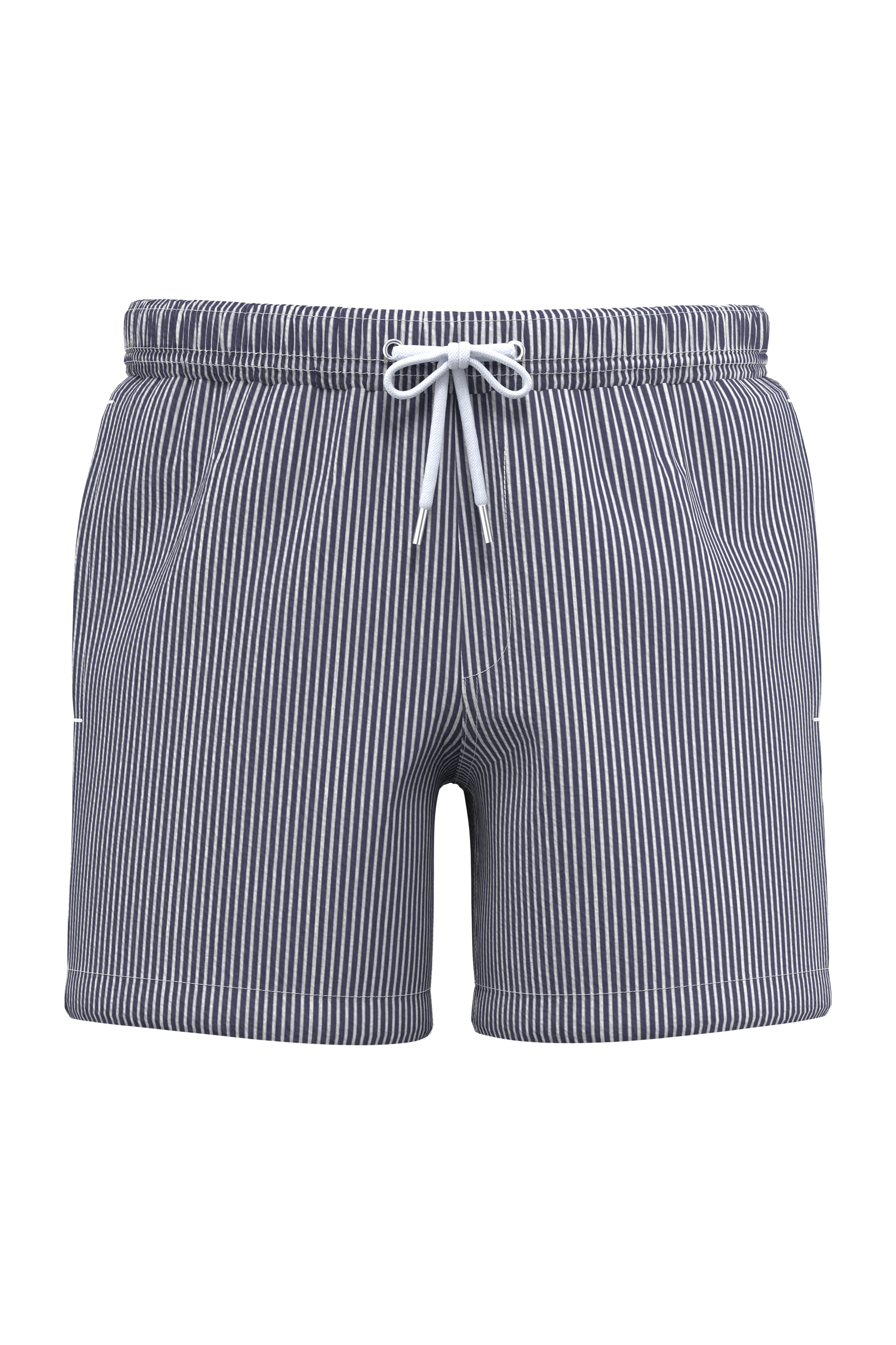White / Navy Blue Stripes