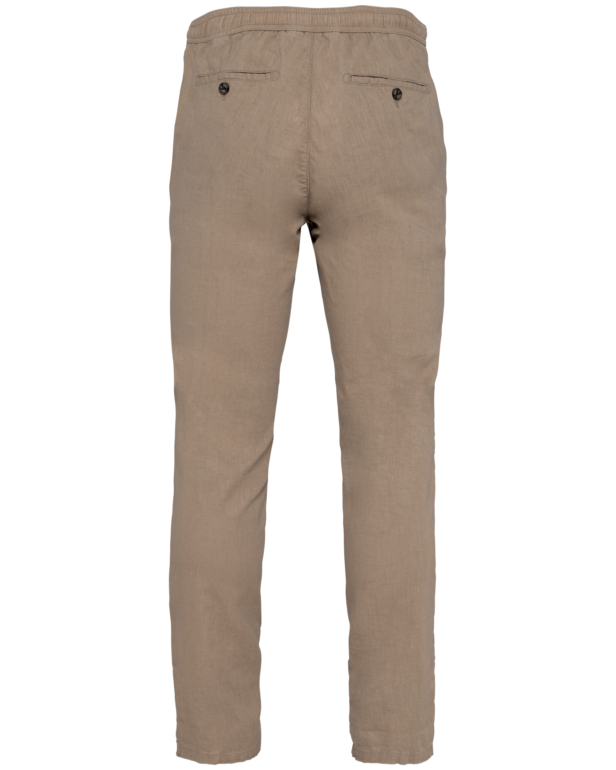 Calças eco-responsáveis em linho e algodão biológico de homem - Wet Sand
