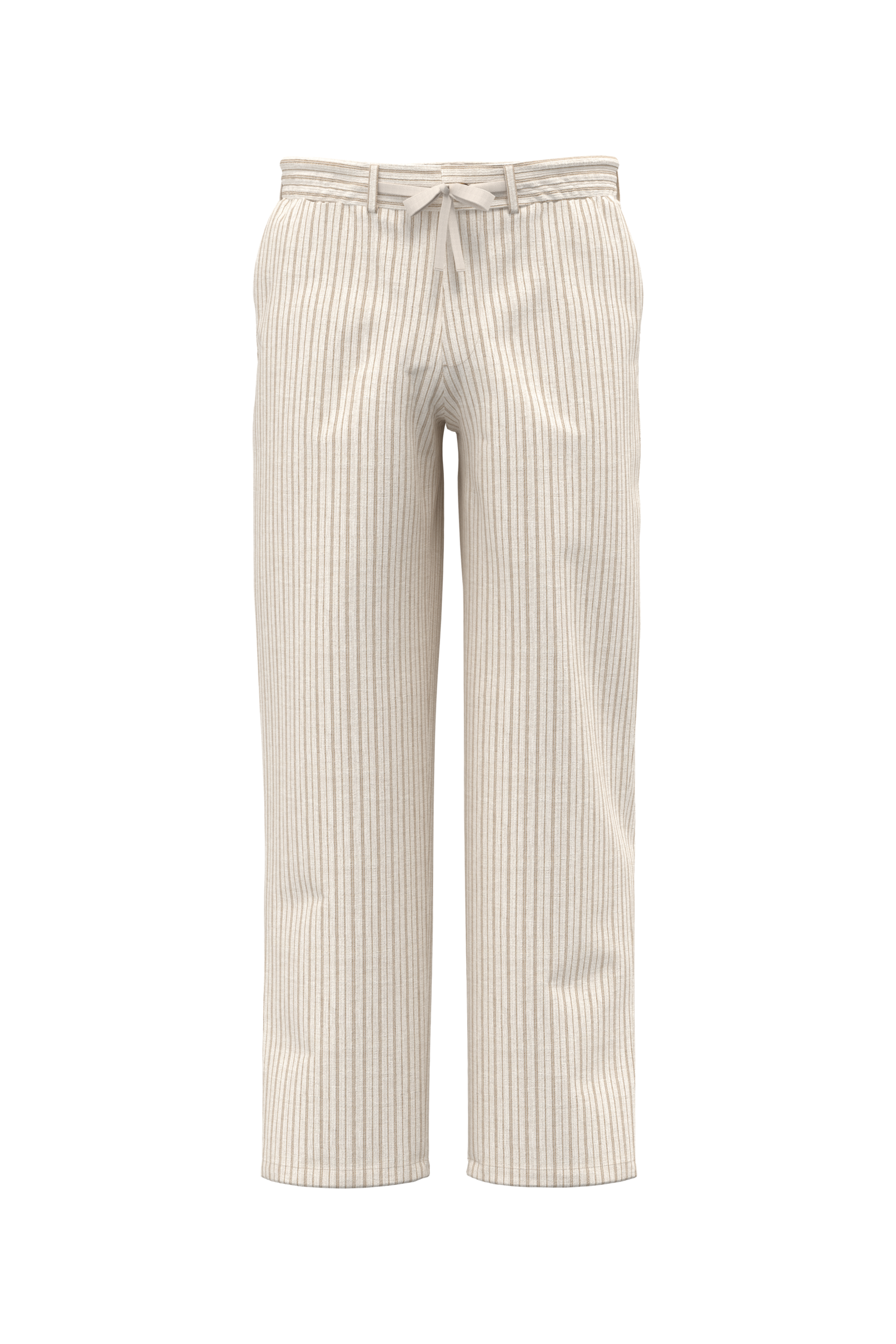 Pantalon rayé en lin homme
