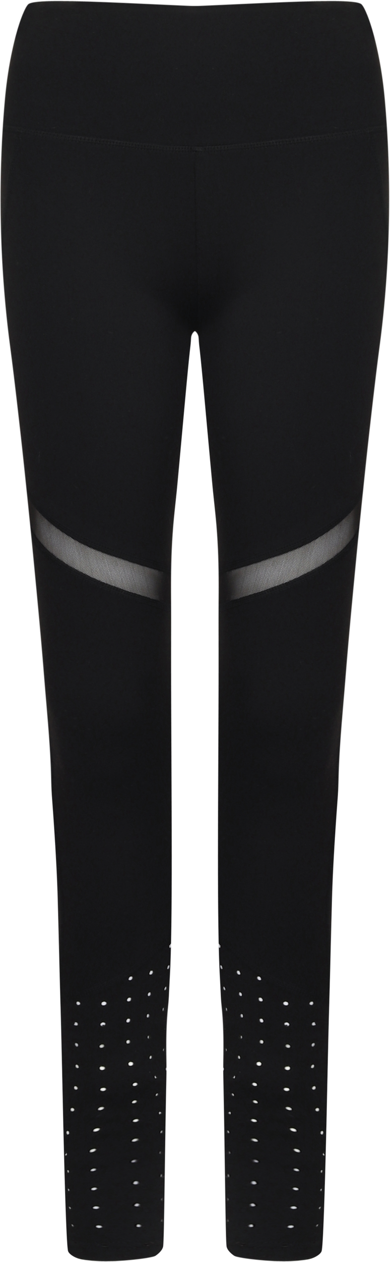 Leggings com encaixes — Preto Frente