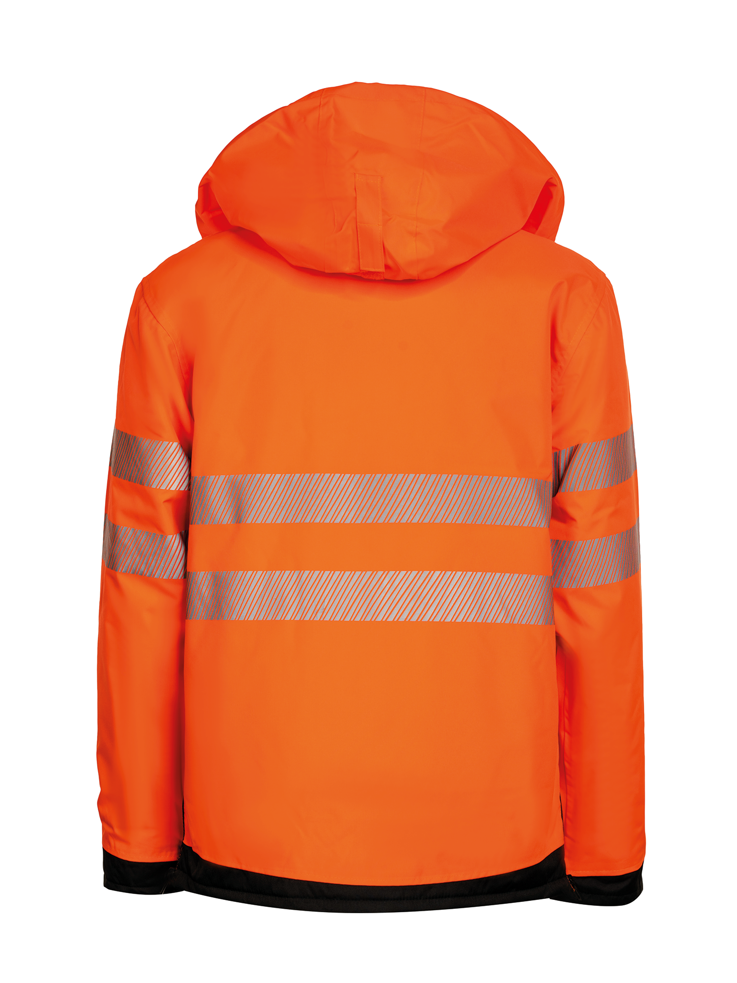 PARKA DE ALTA VISIBILIDAD CON BOLSILLO. PECHO NEGRO