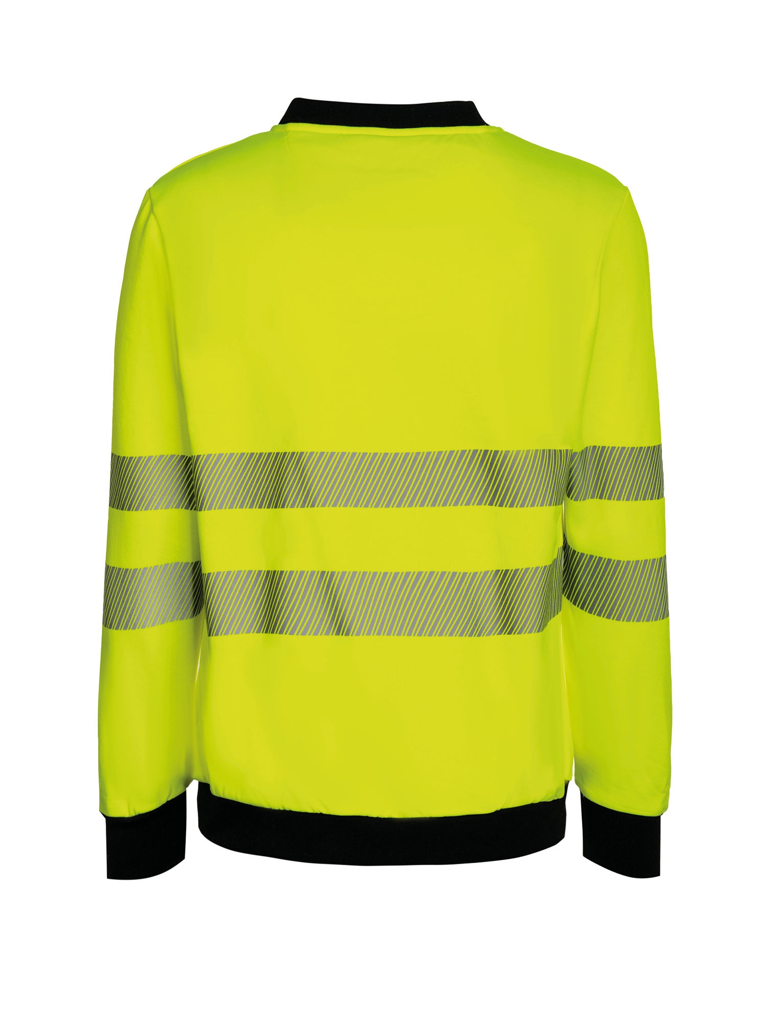 hi vis yellow / black Sudadera de alta visibilidad con pecho negro.