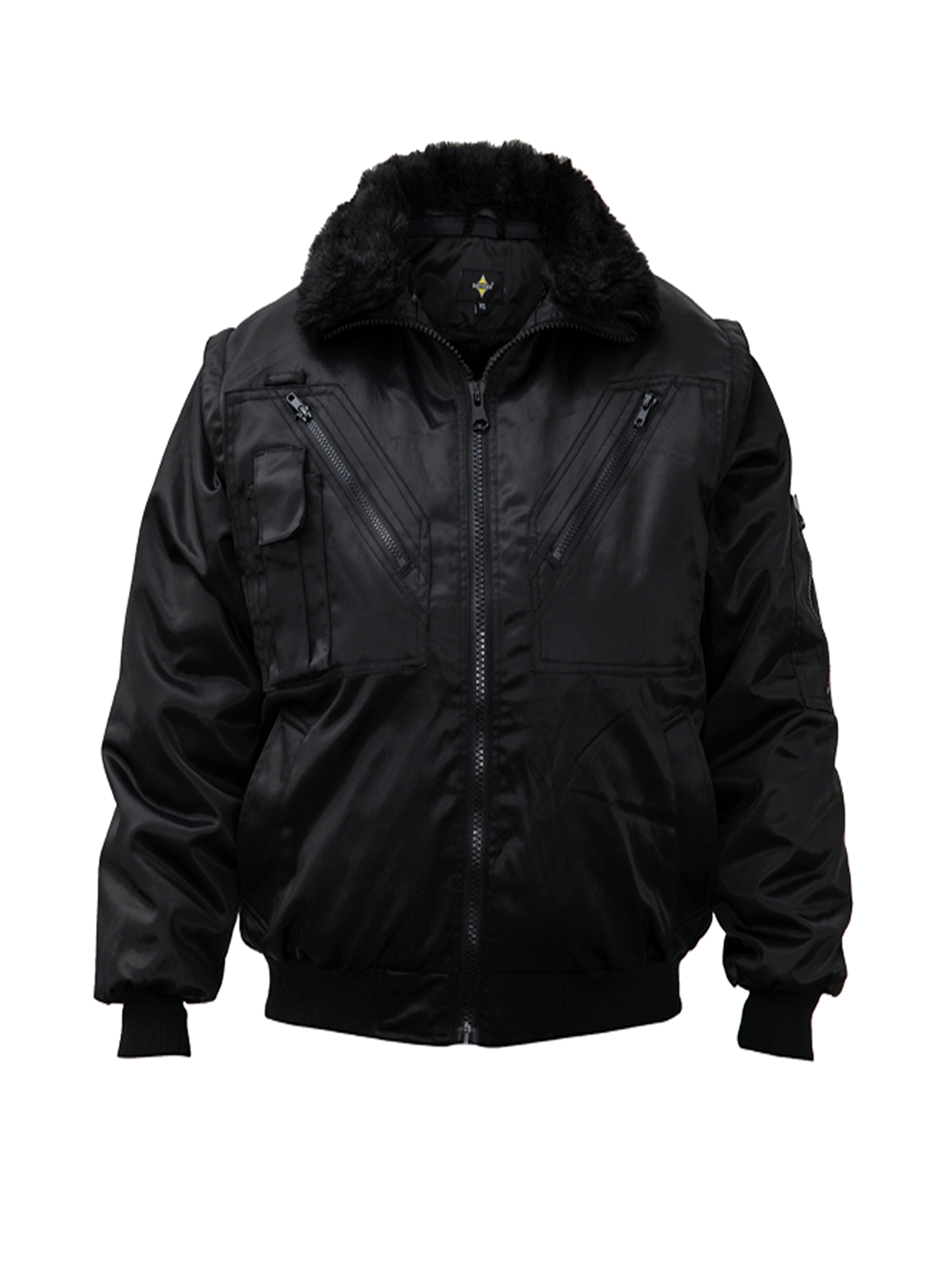 black Chaqueta de piloto 4 en 1 Oslo