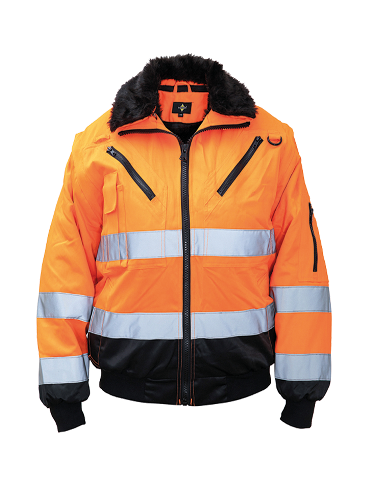 hi vis orange / black Chaqueta de piloto 4 en 1 Oslo