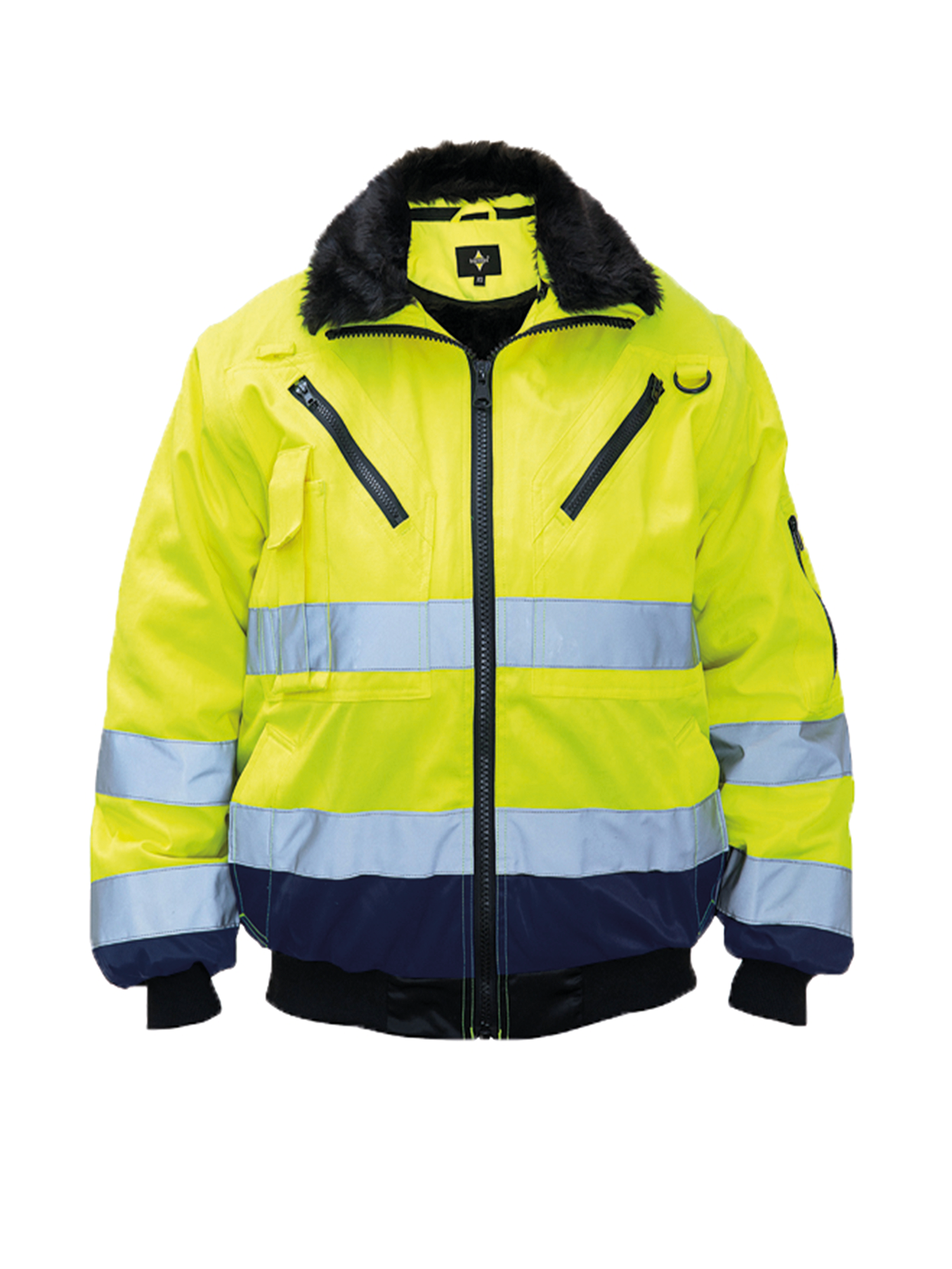 hi vis yellow / navy Chaqueta de piloto 4 en 1 Oslo