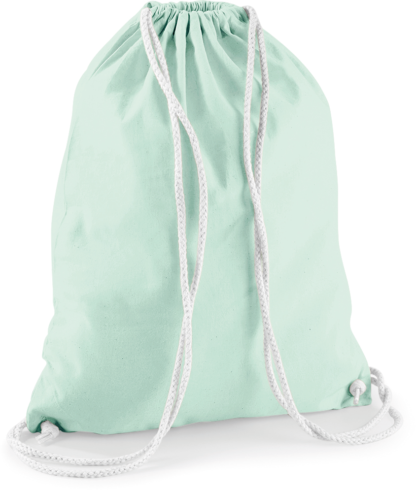 Saco em algodão - Pastel Mint / White