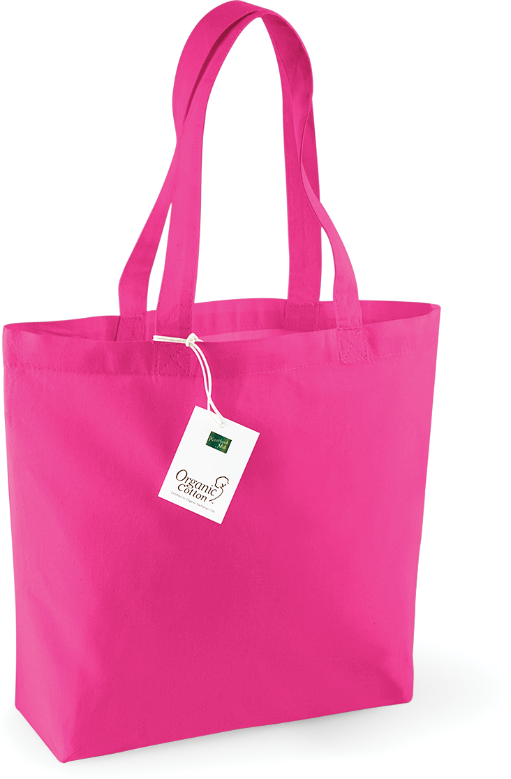 Saco de compras algodão biológico - Fuchsia