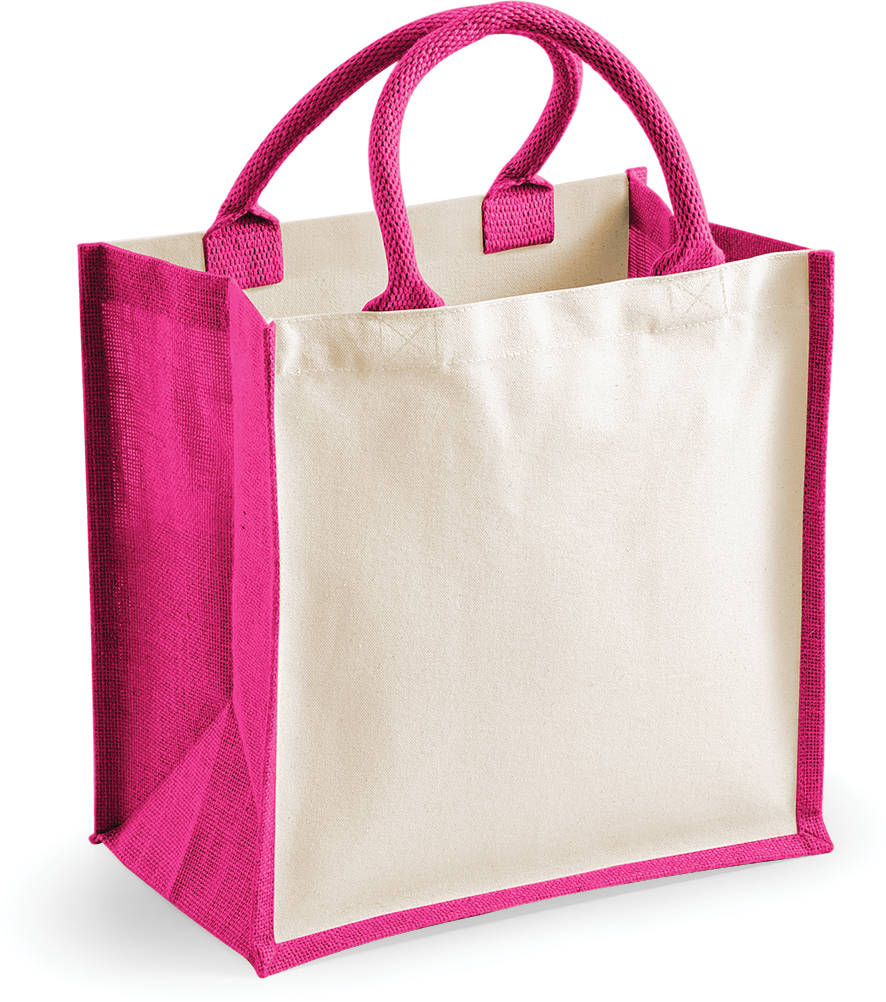 Saco de compras em juta - Fuchsia