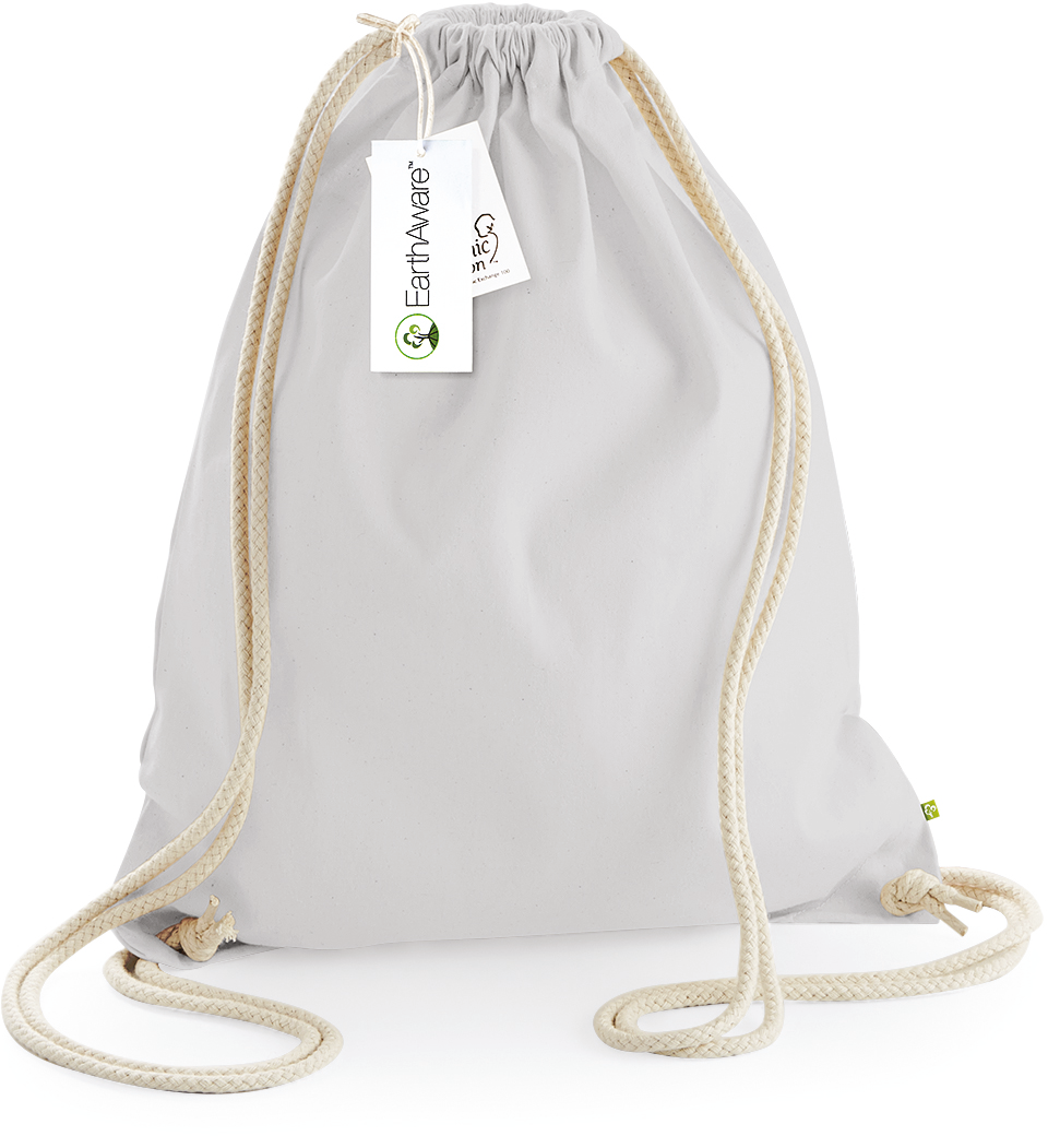 Saco de ginástica em algodão bio Earthaware® - Light Grey