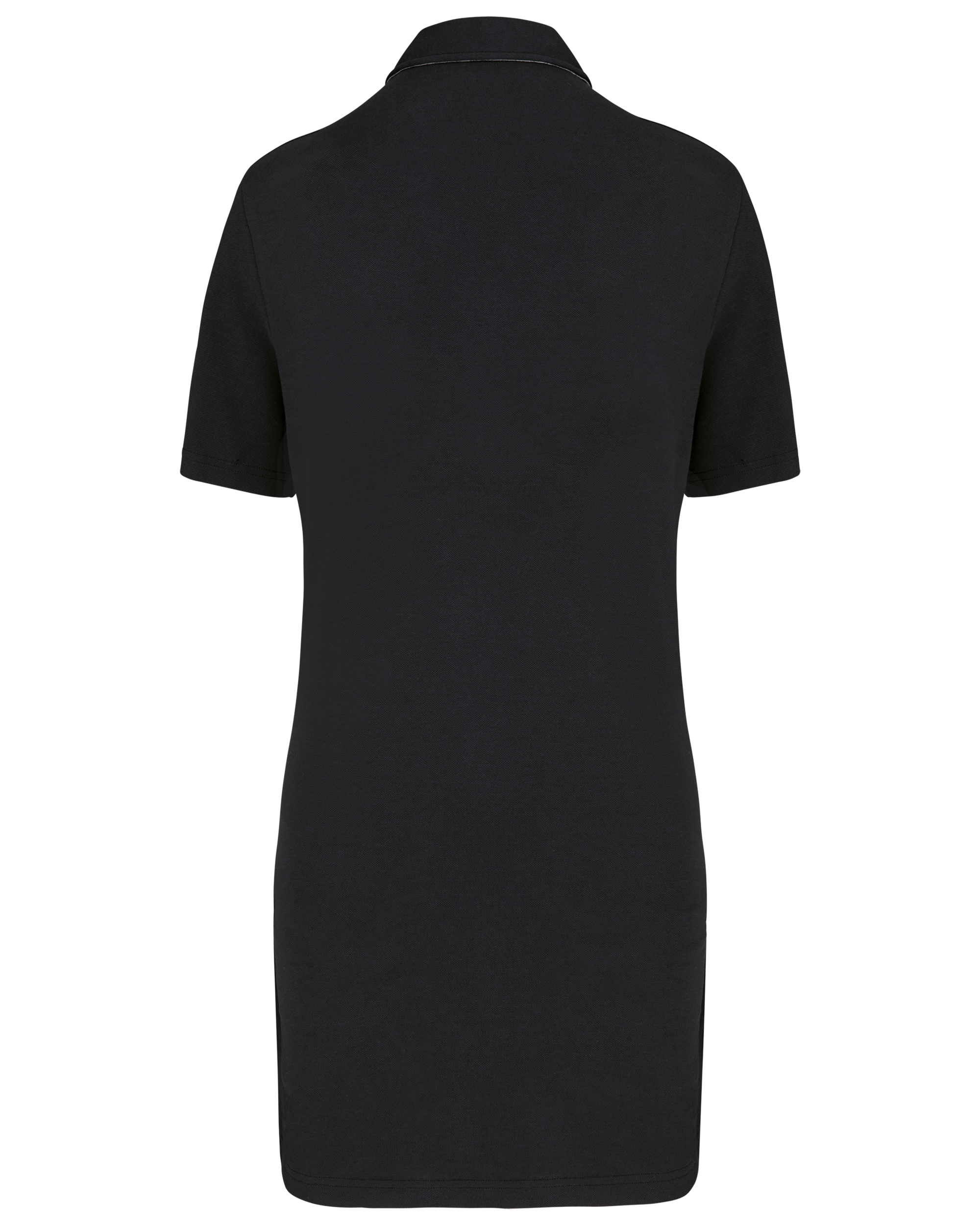 Polo comprido de manga curta para senhora - Black / Oxford Grey