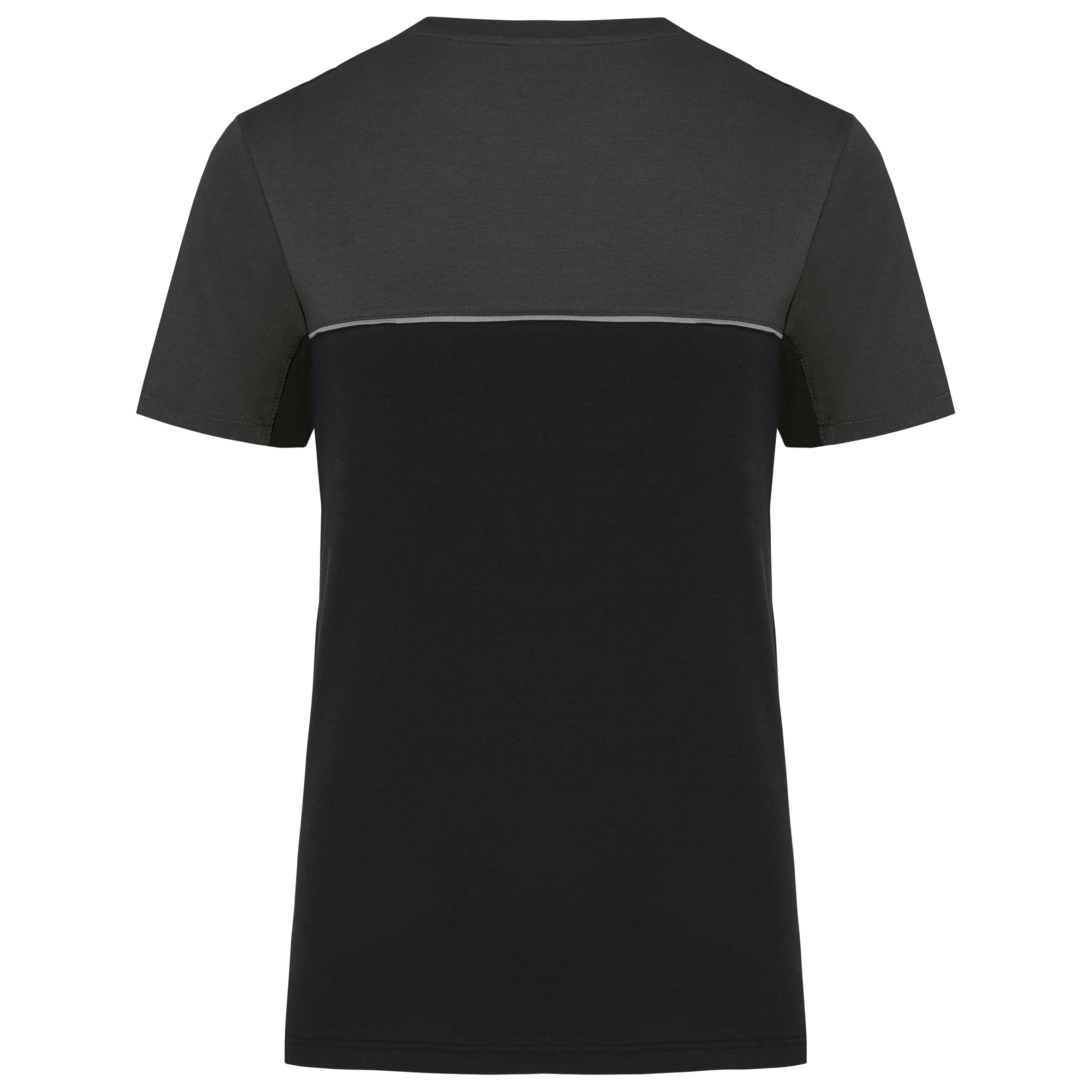 T-shirt bicolor eco-responsável de manga curta unissexo - Black / Dark Grey