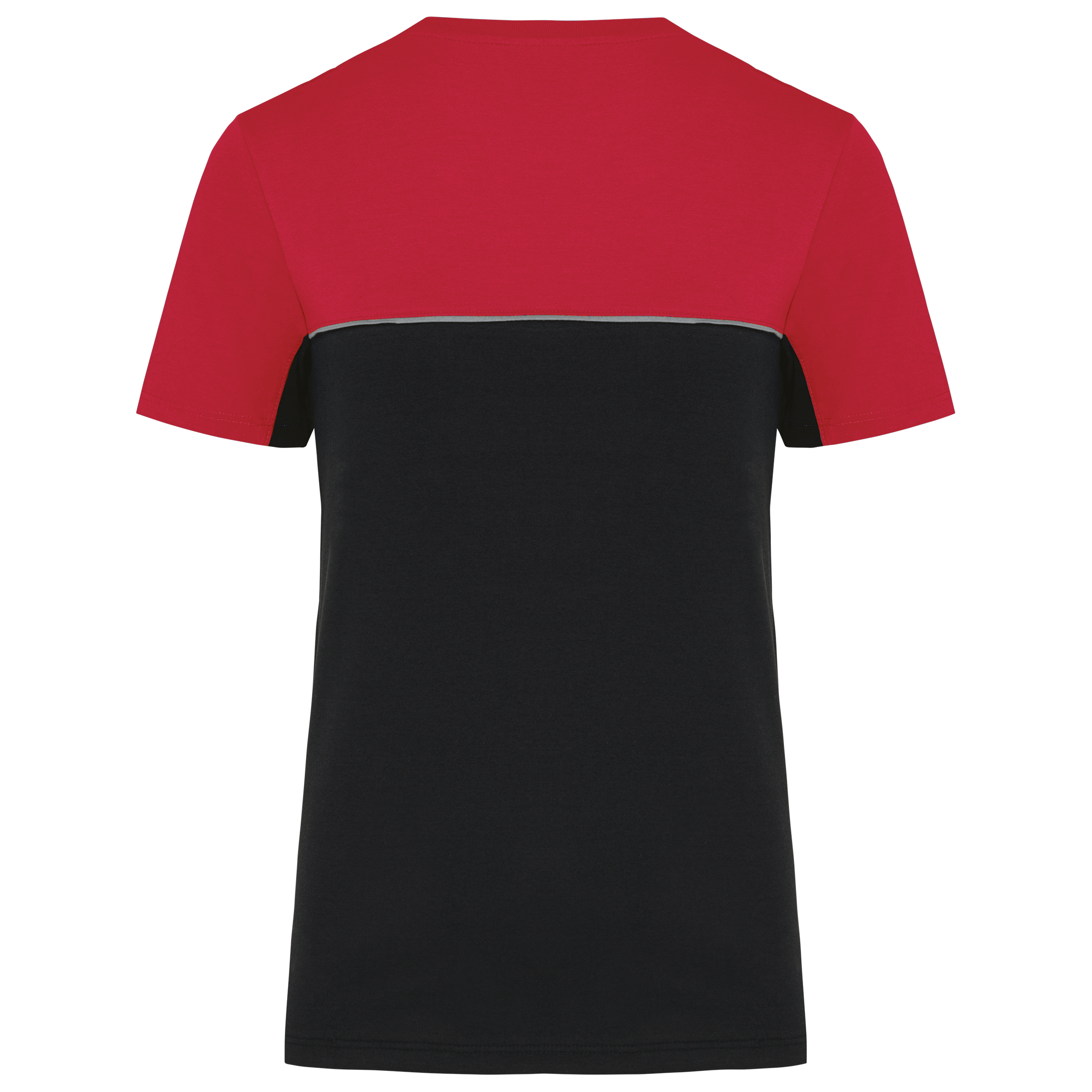 T-shirt bicolor eco-responsável de manga curta unissexo - Black / Red