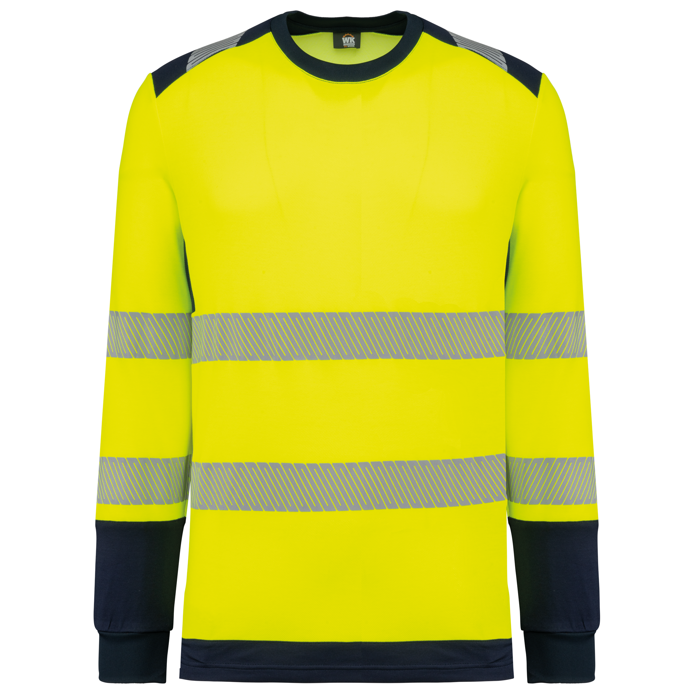 T-shirt de sécurité recyclé col rond manches longues unisexe - Image 18