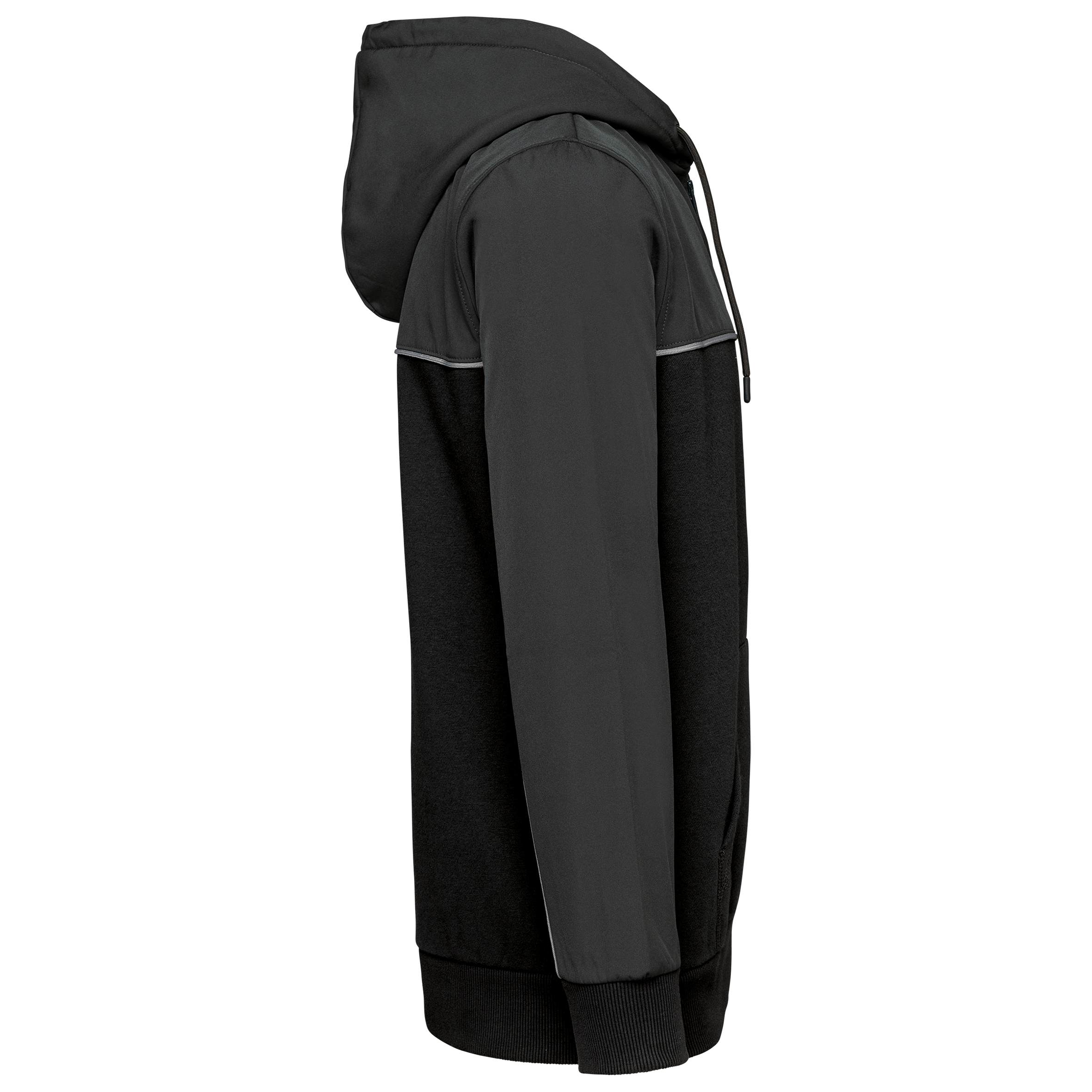 Veste molleton bicolore zippée à capuche écoresponsable unisexe - Image 11