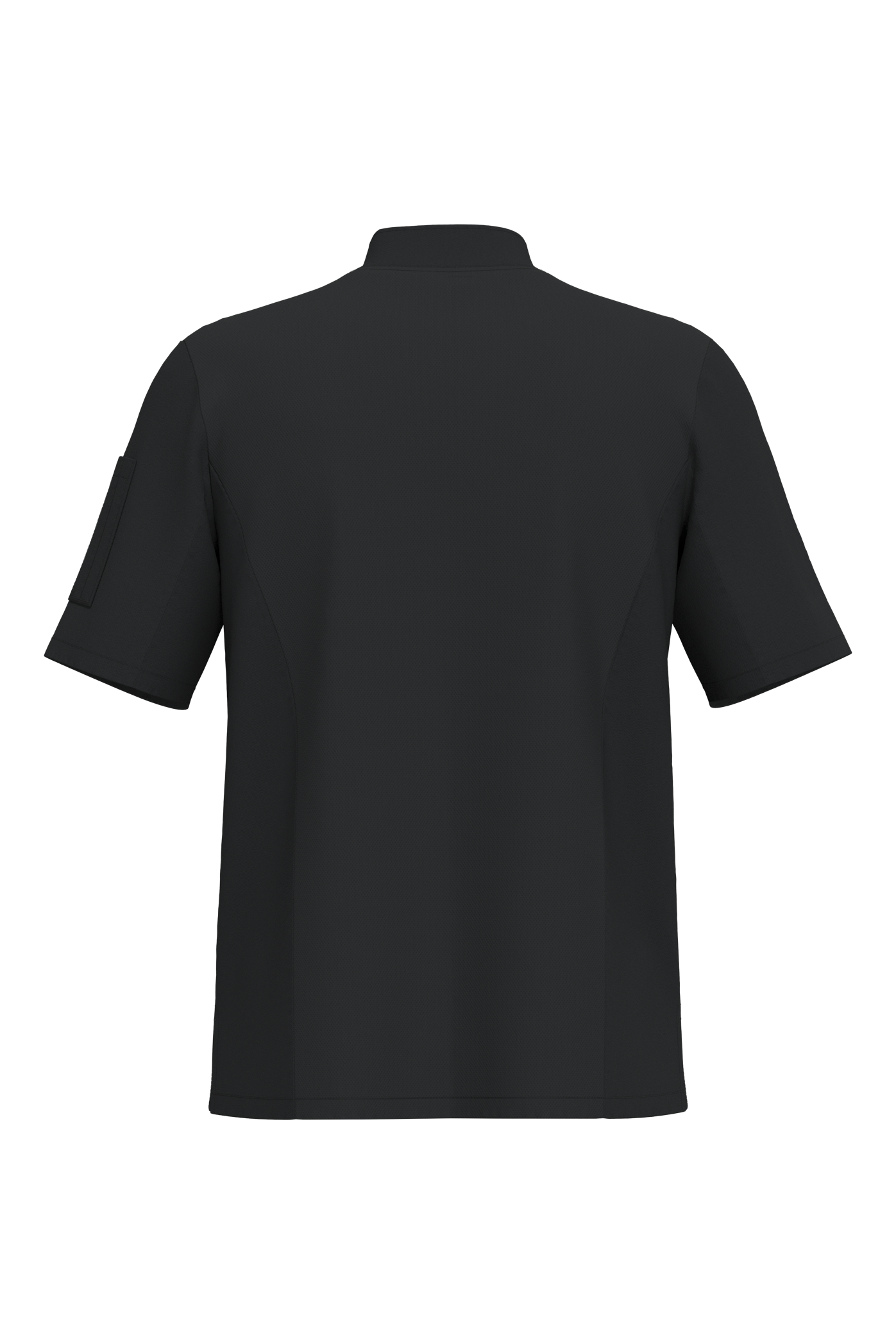 Jaleca de chef eco-responsável e respirável de manga curta unissexo - Black