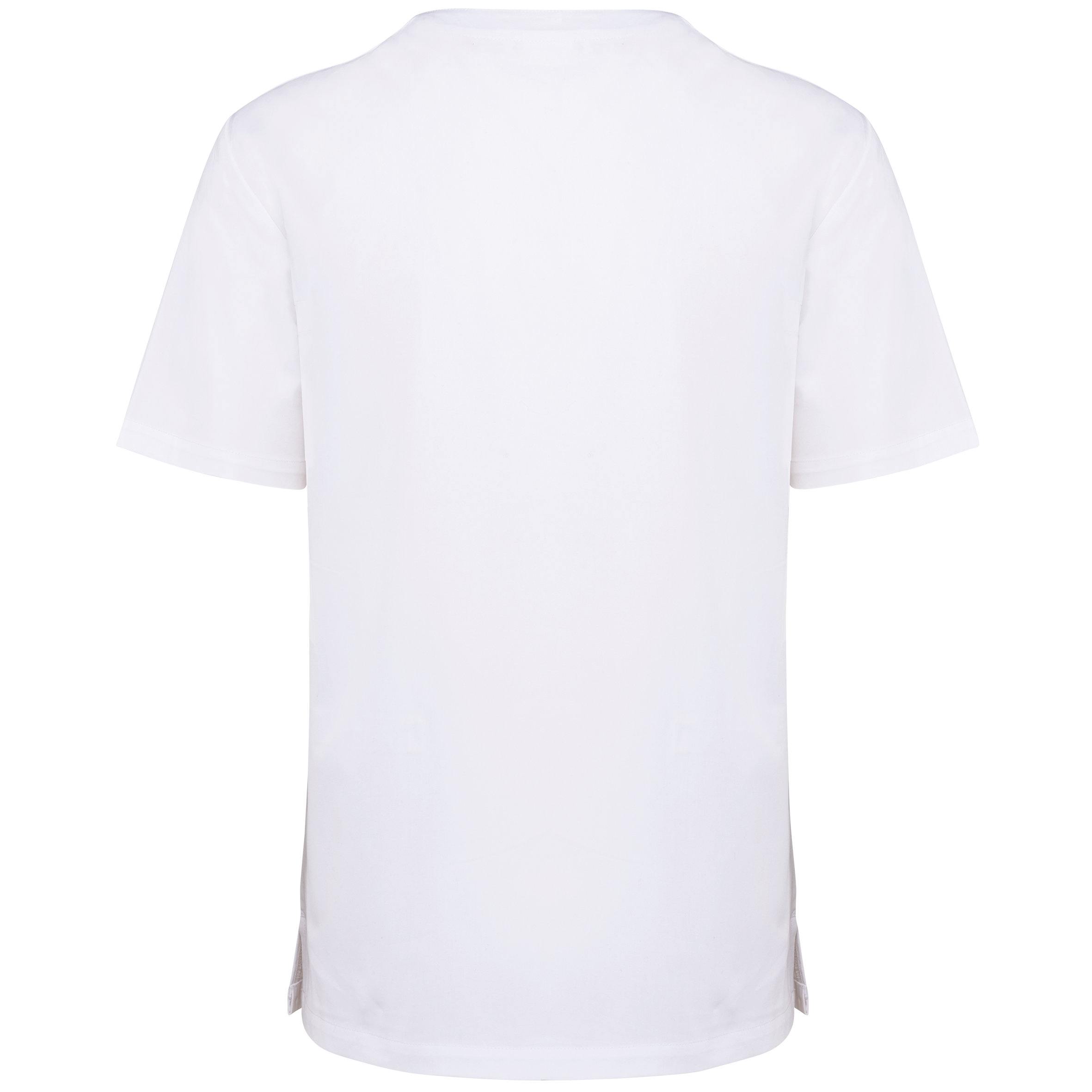 Túnica de manga curta em algodão unissexo - White