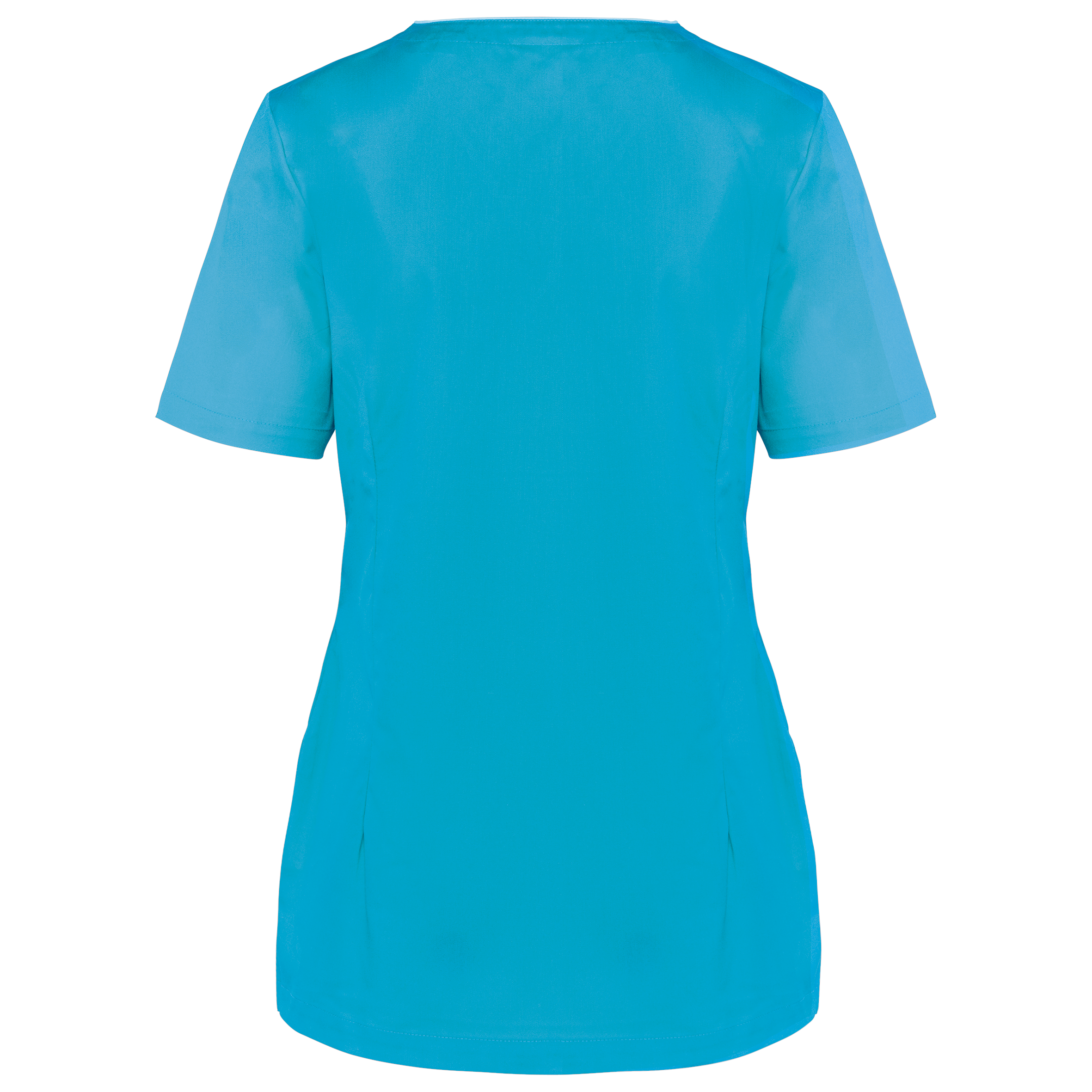 Bata poliéster/algodão com molas de pressão de senhora - Light Turquoise