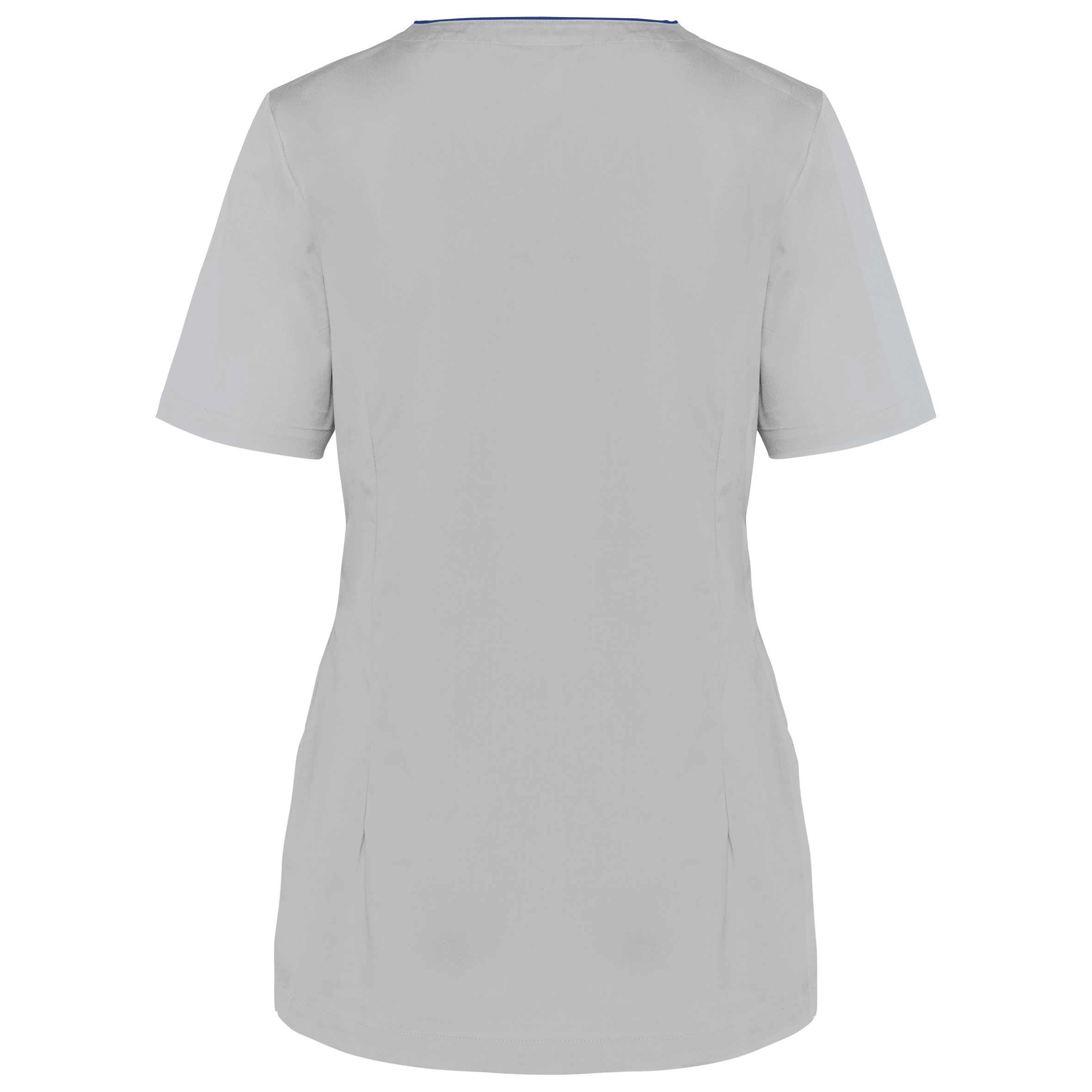 Bata poliéster/algodão com molas de pressão de senhora - Snow Grey