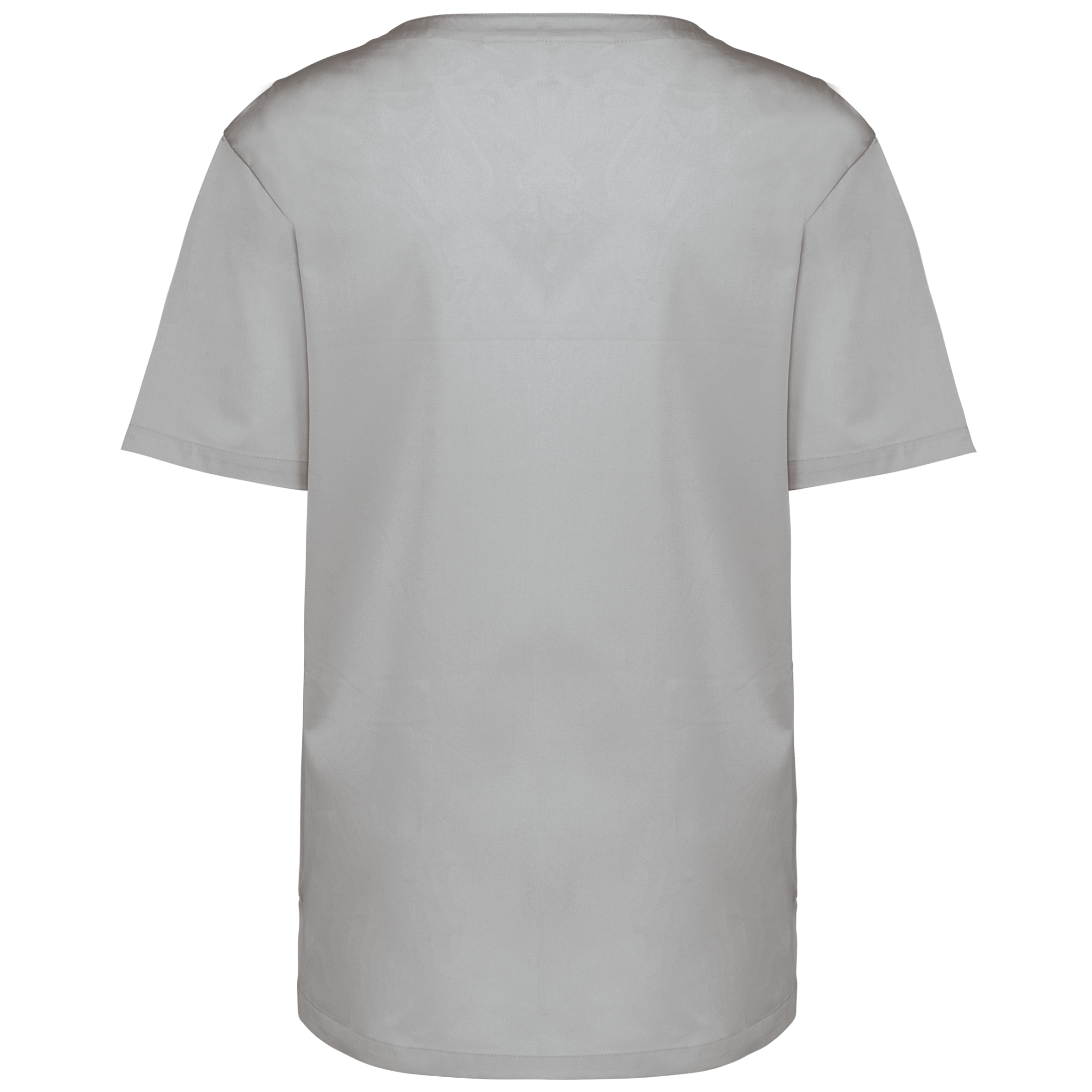 Túnica de manga curta poliéster/algodão unissexo - Snow Grey