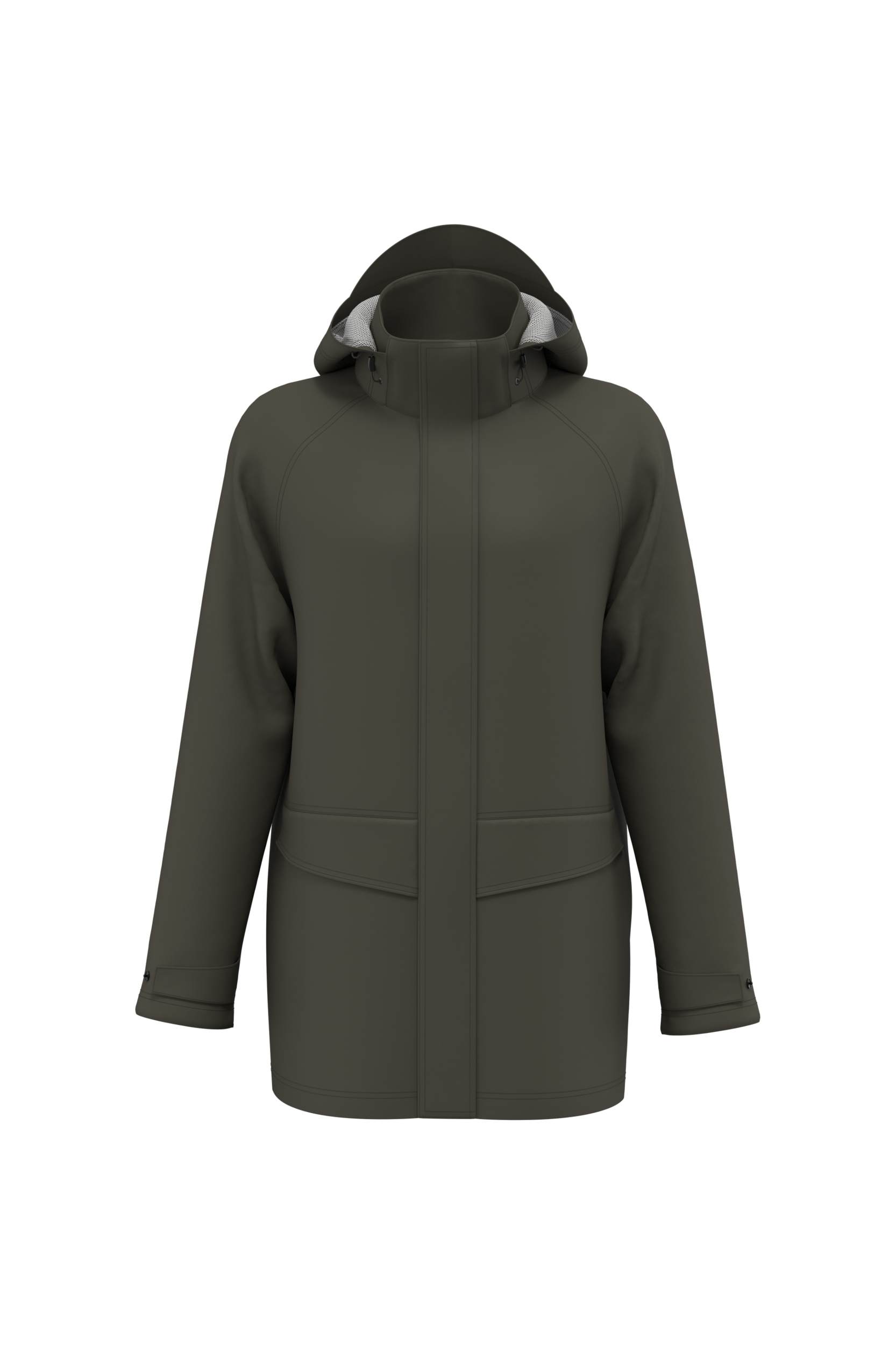 Veste de pluie unisexe — Dark Khaki