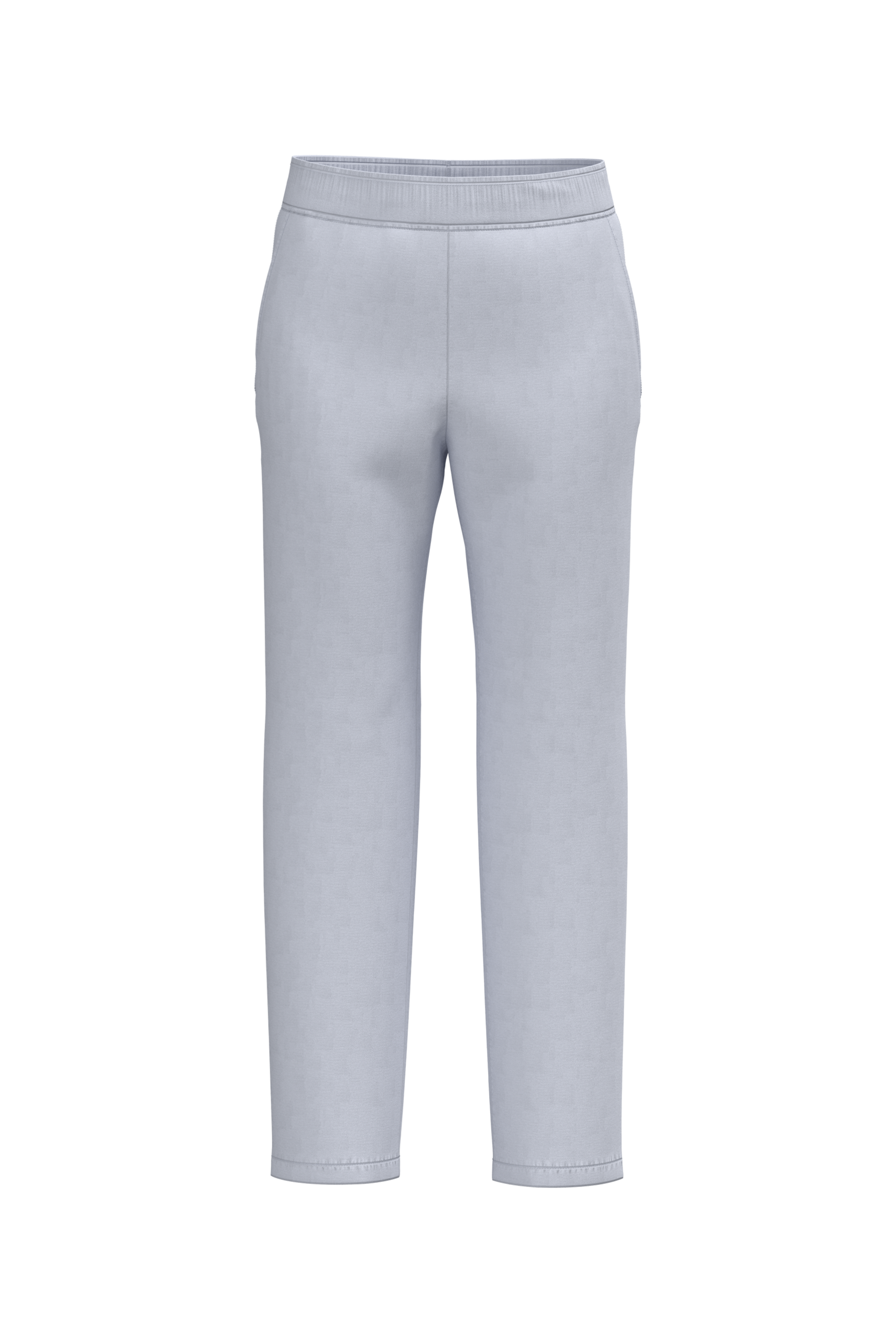 Calças poliéster/algodão de senhora — Branco Frente