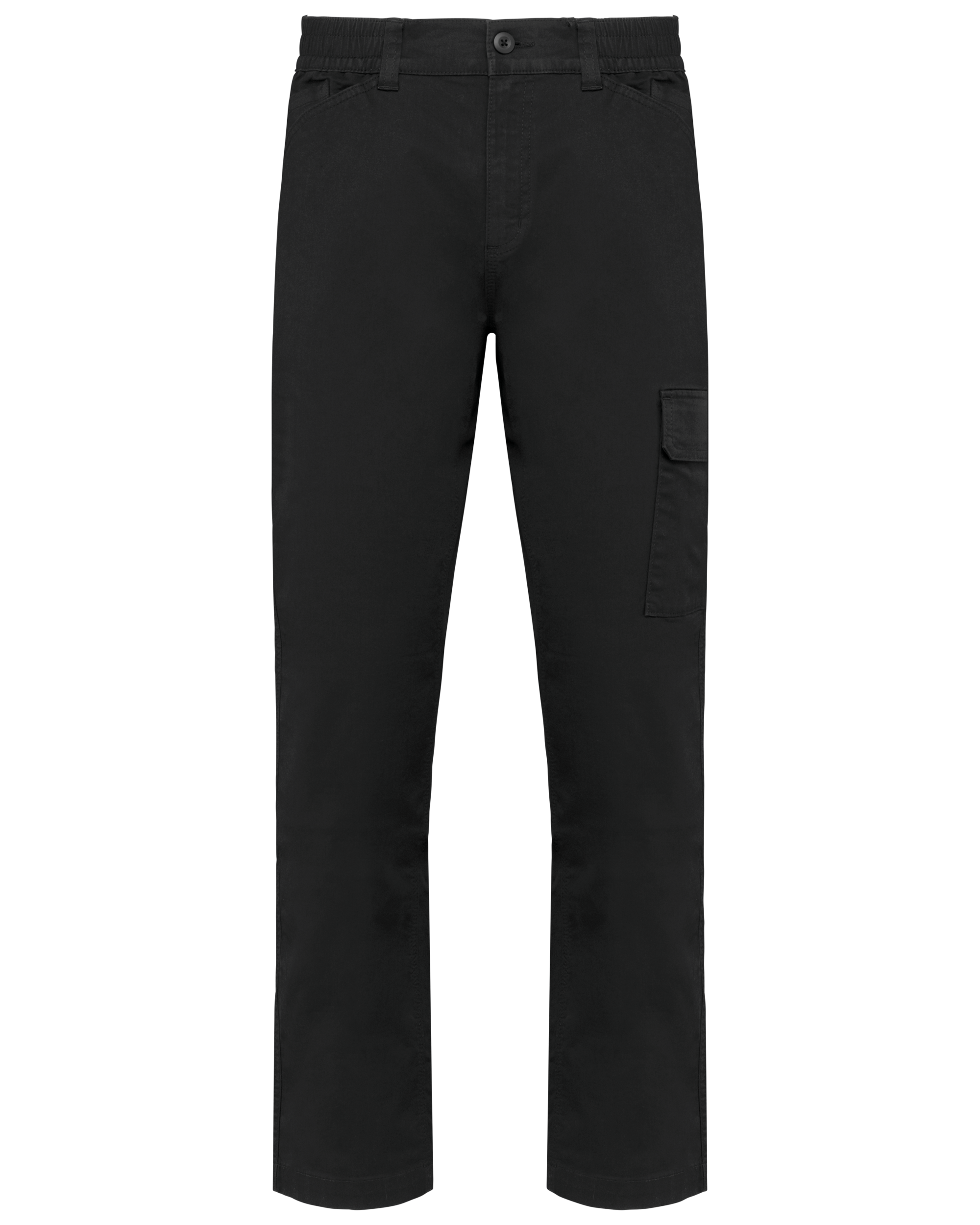 Calças algodão stretch unissexo — Preto Frente