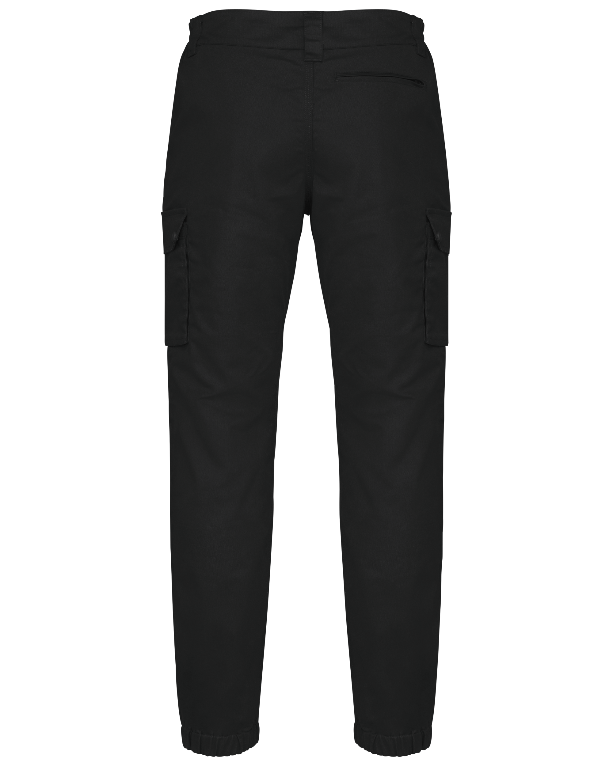 Calças cargo com tornozelos elásticos unissexo - Black