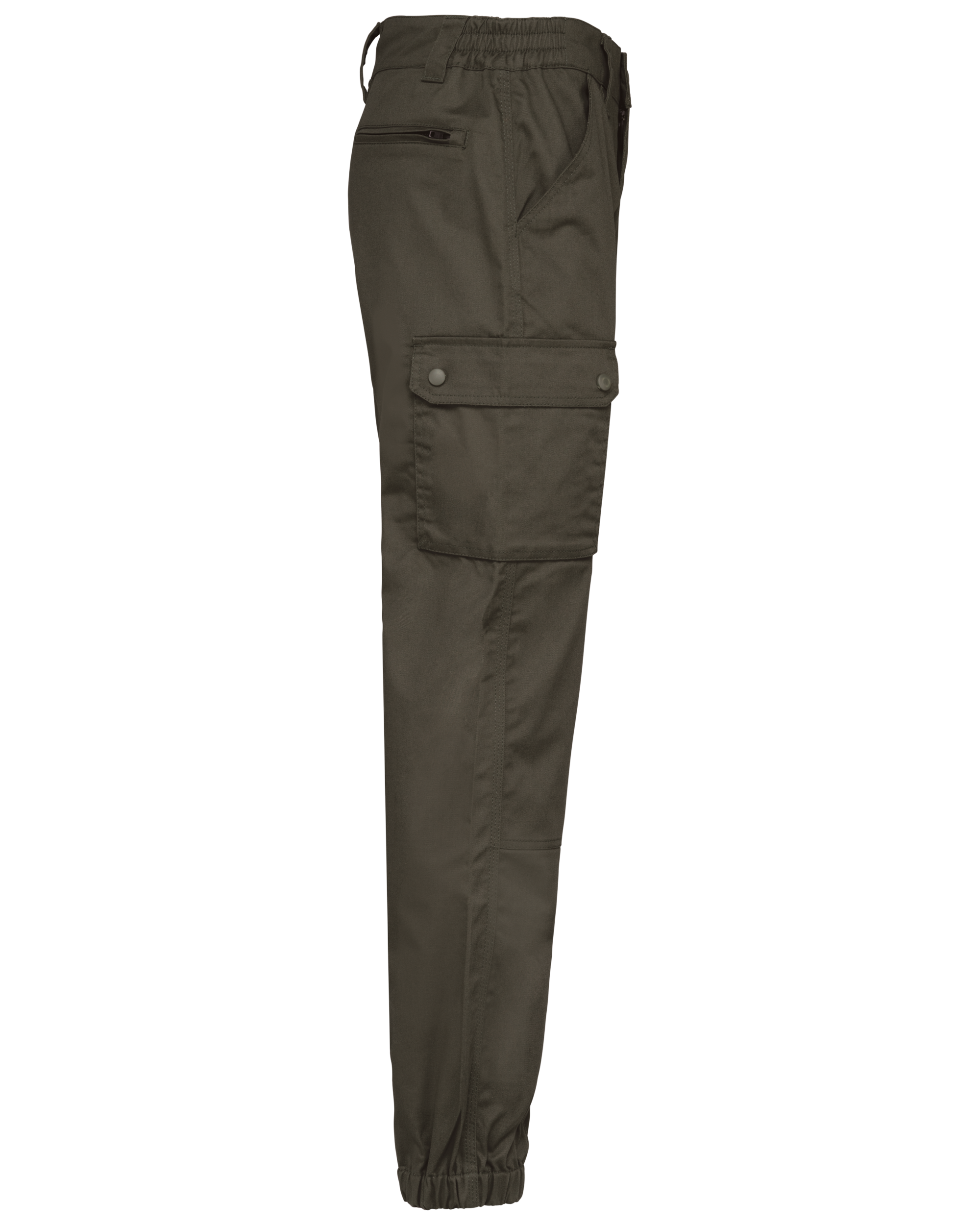 Pantalón tipo cargo unisex con bajo elástico