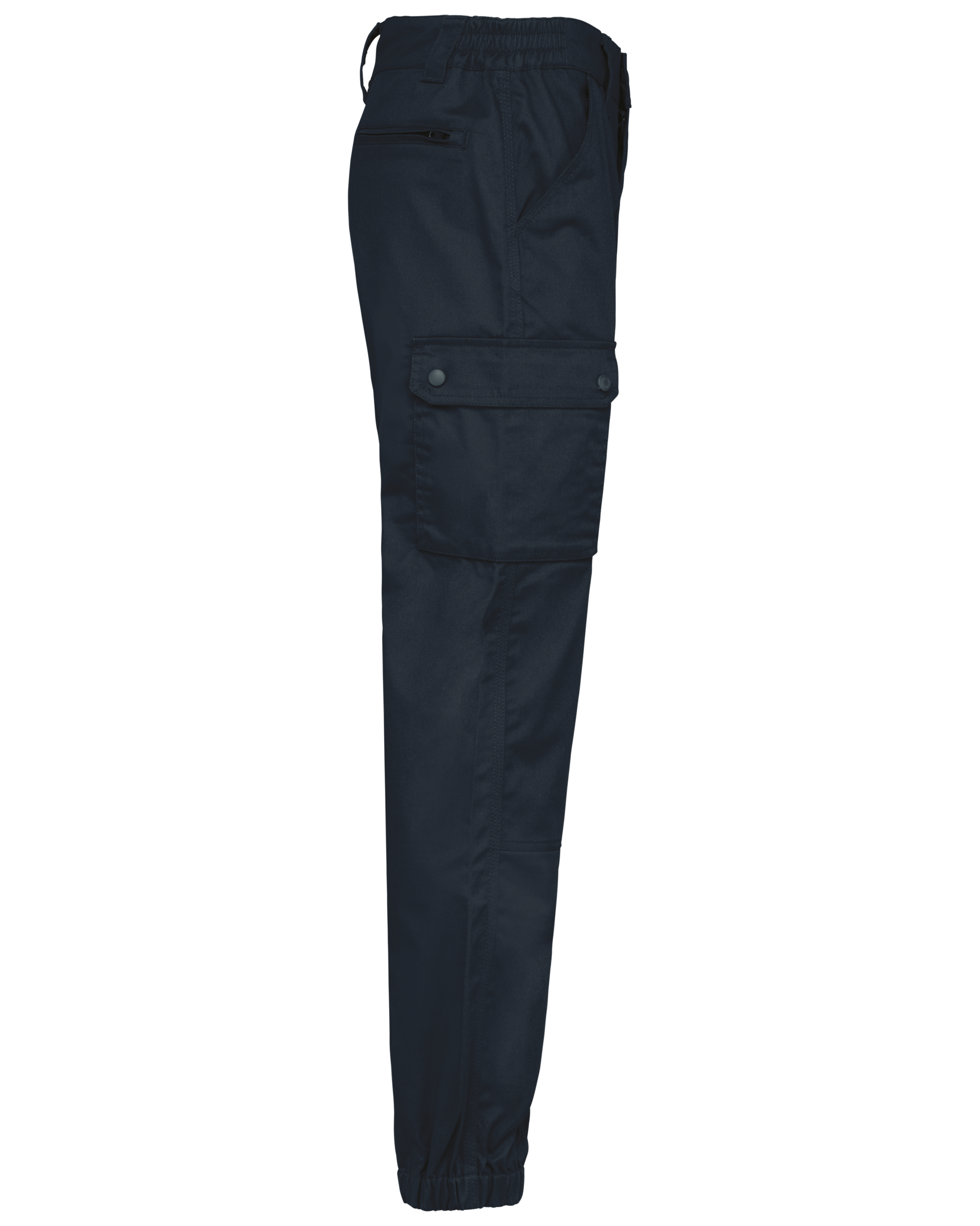 Pantalón tipo cargo unisex con bajo elástico