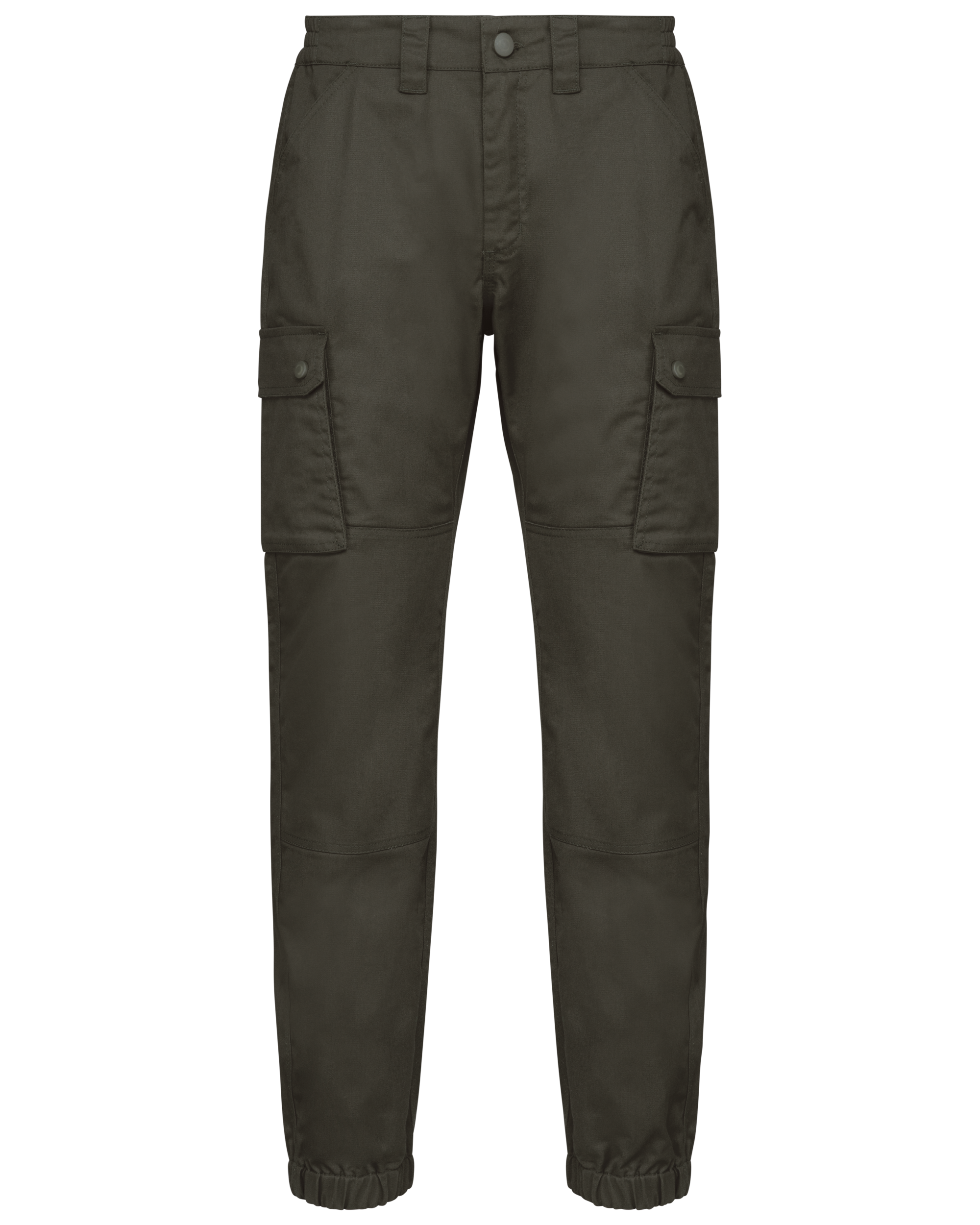 Pantalón tipo cargo unisex con bajo elástico