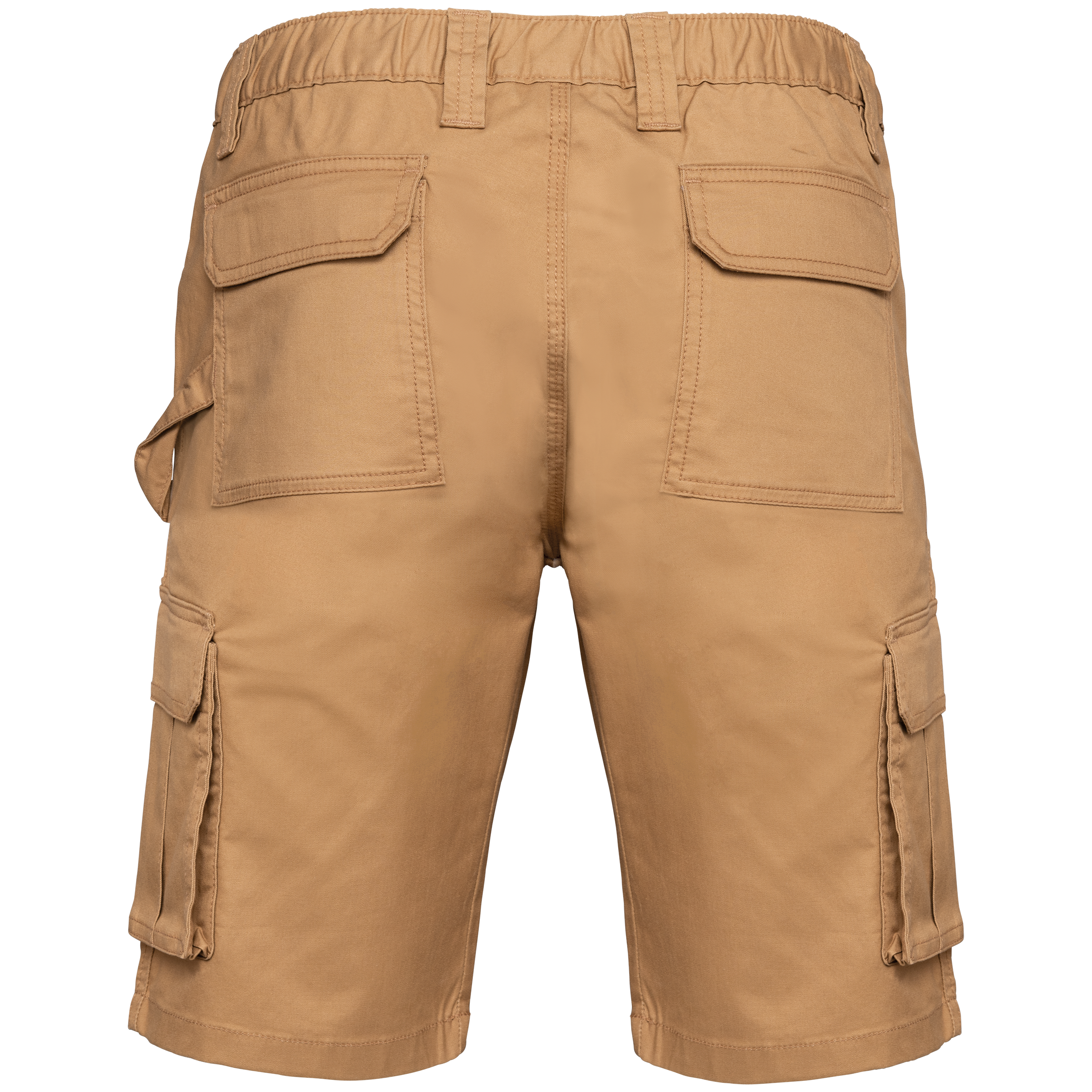 Bermuda multibolsos eco-responsável de homem - Camel