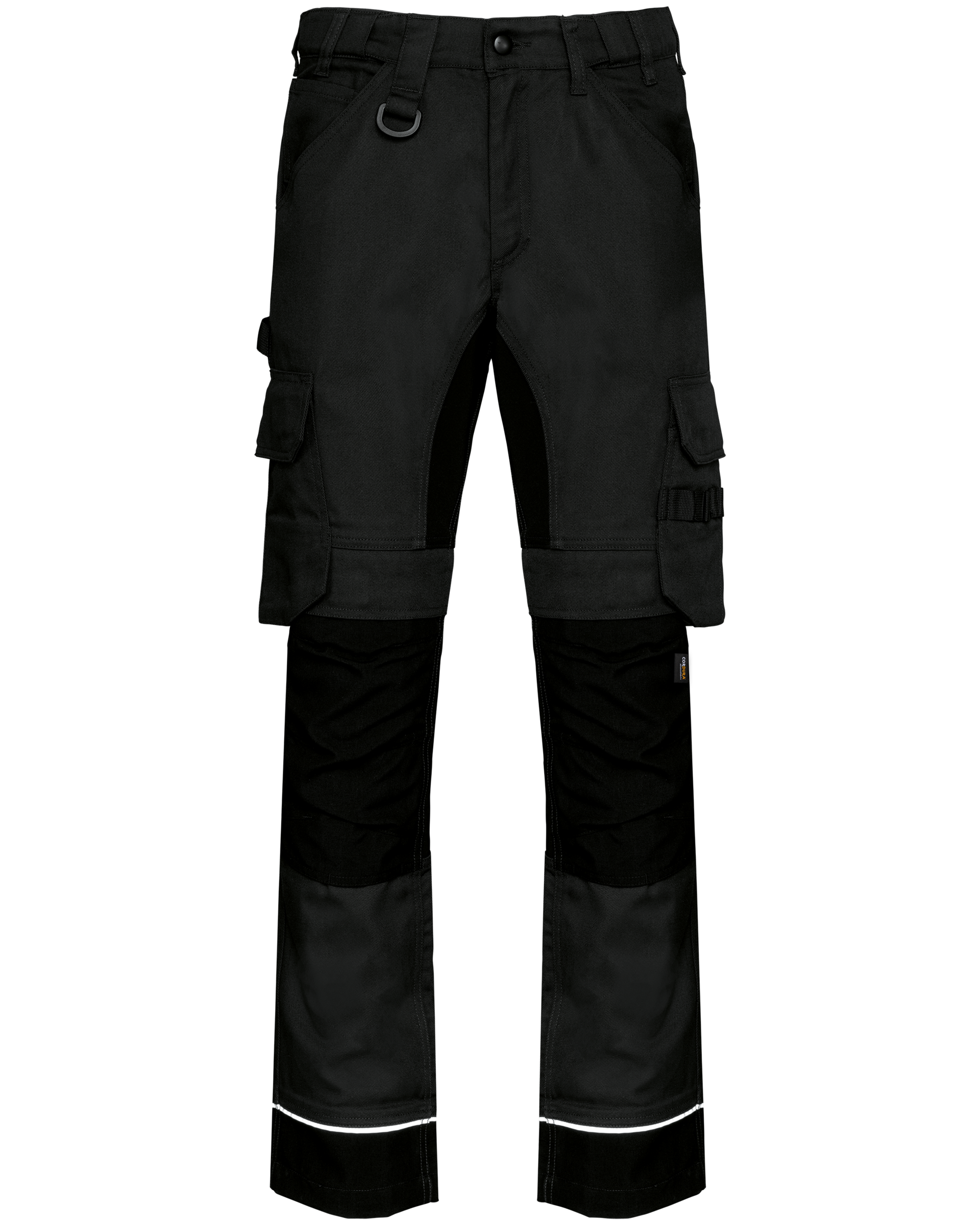 Calças de trabalho performance recicladas de homem — Preto Frente