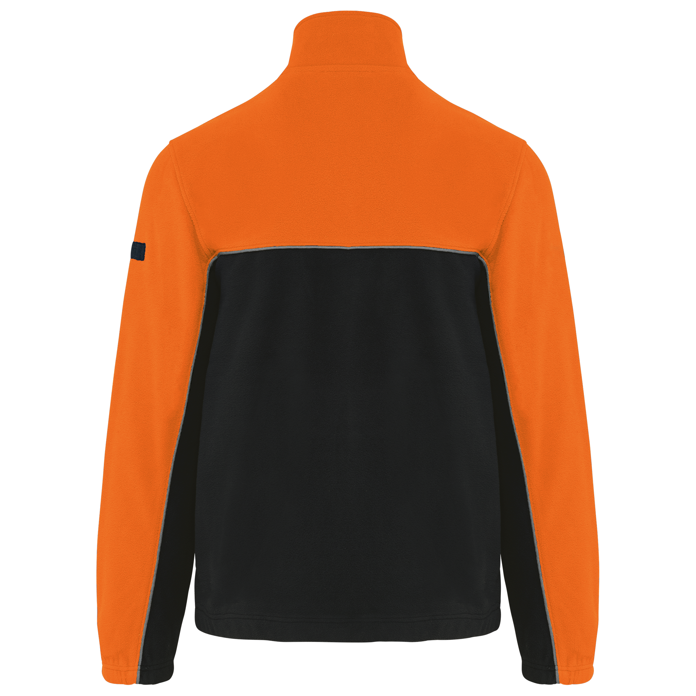 Casaco polar bicolor eco-responsável unissexo - Black / Orange
