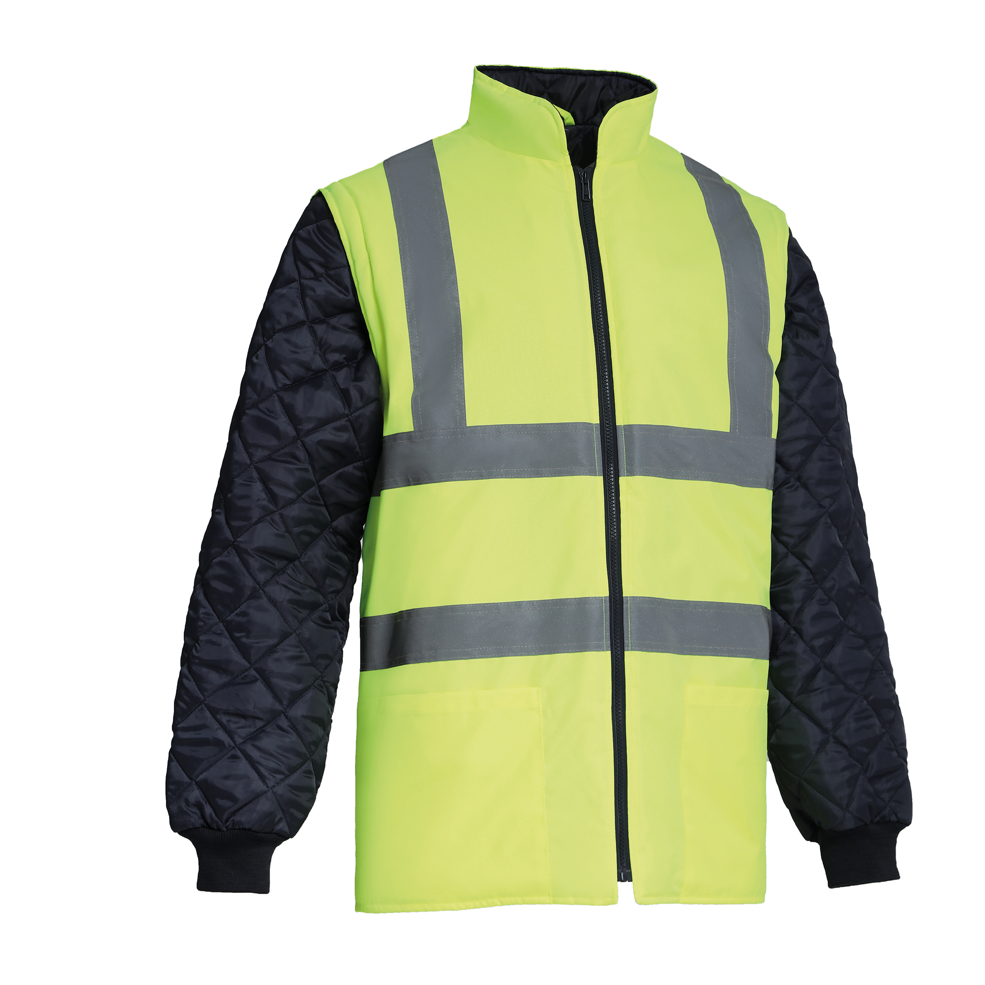 Veste matelassée haute visibilité avec manches détachables - Image 8