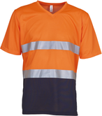 YHVJ910 - Hi Vis Orange / Navy