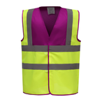 YHVW100 - Raspberry / Hi Vis Yellow