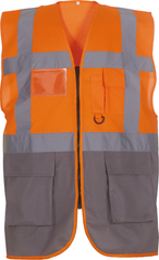 YHVW801 - Hi Vis Orange / Grey