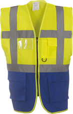 YHVW801 - Hi Vis Yellow / Royal Blue