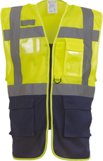 YHVW820 - Hi Vis Yellow / Navy