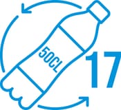 Número de botellas de plástico de 50 cl utilizadas para fabricar este producto de poliéster reciclado.
