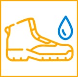 WR: Water-resistant footwear (Code I only)