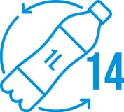 Number of 1 L plastic bottles used to produce this recycled polyester product.