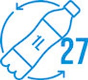 Number of 1 L plastic bottles used to produce this recycled polyester product.