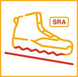 SRA: Slip-resistance on ceramic tile floor with Sodium lauryl sulphate solution.