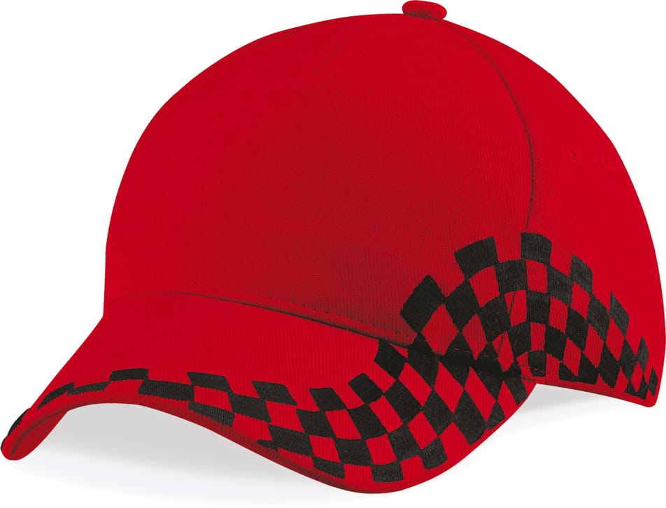 casquette noire et rouge