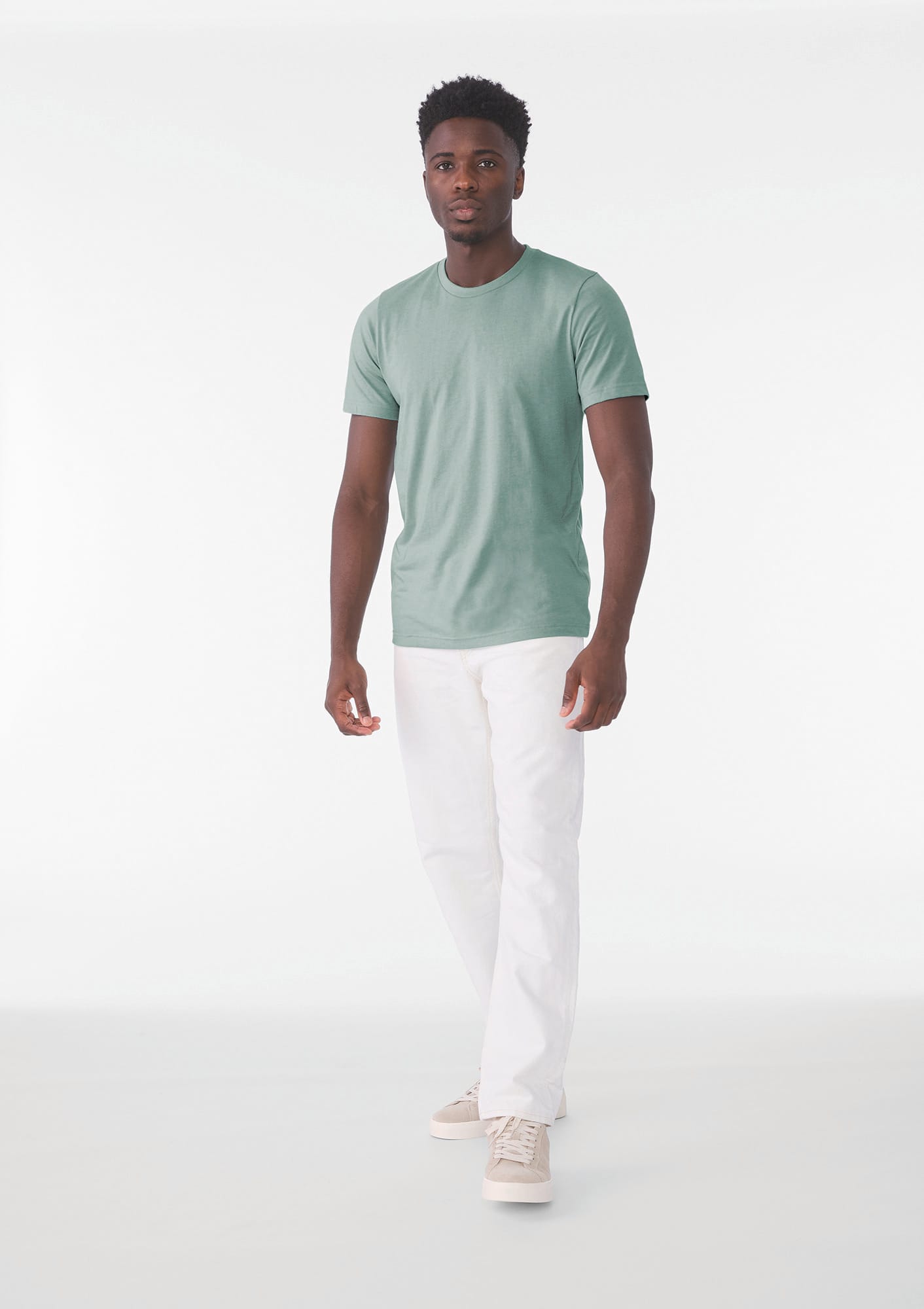 T-shirt com decote redondo Heather